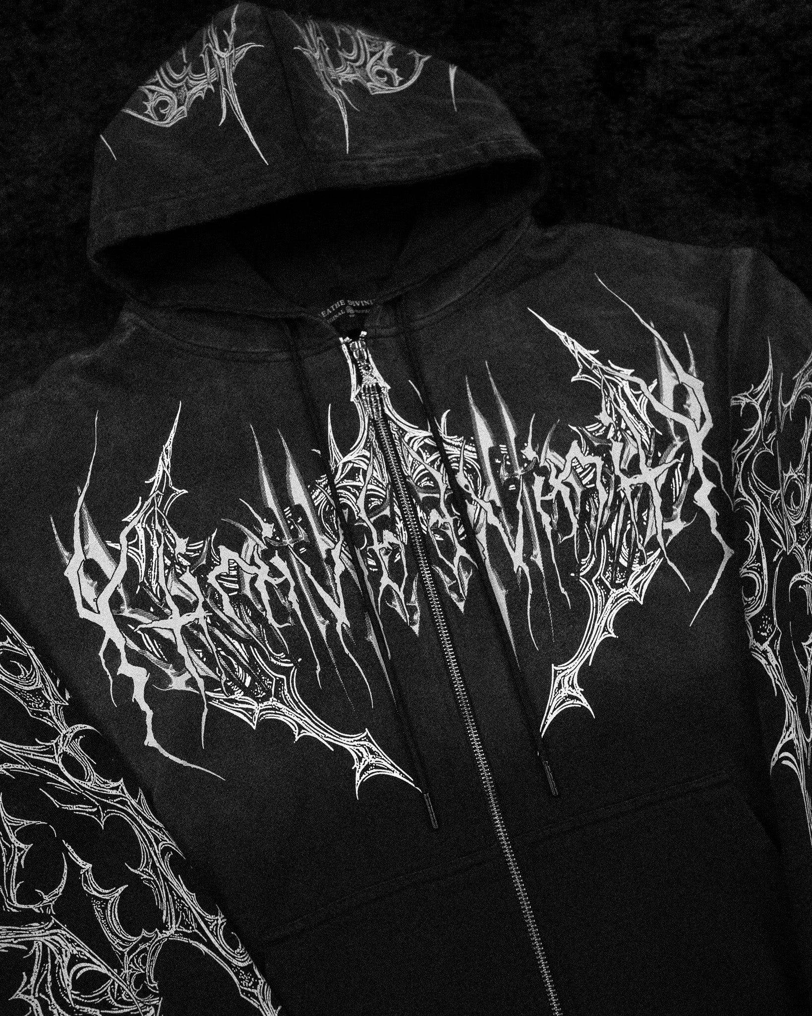 Deathwing Oversized Zip-up Hoodie [SMOKE]