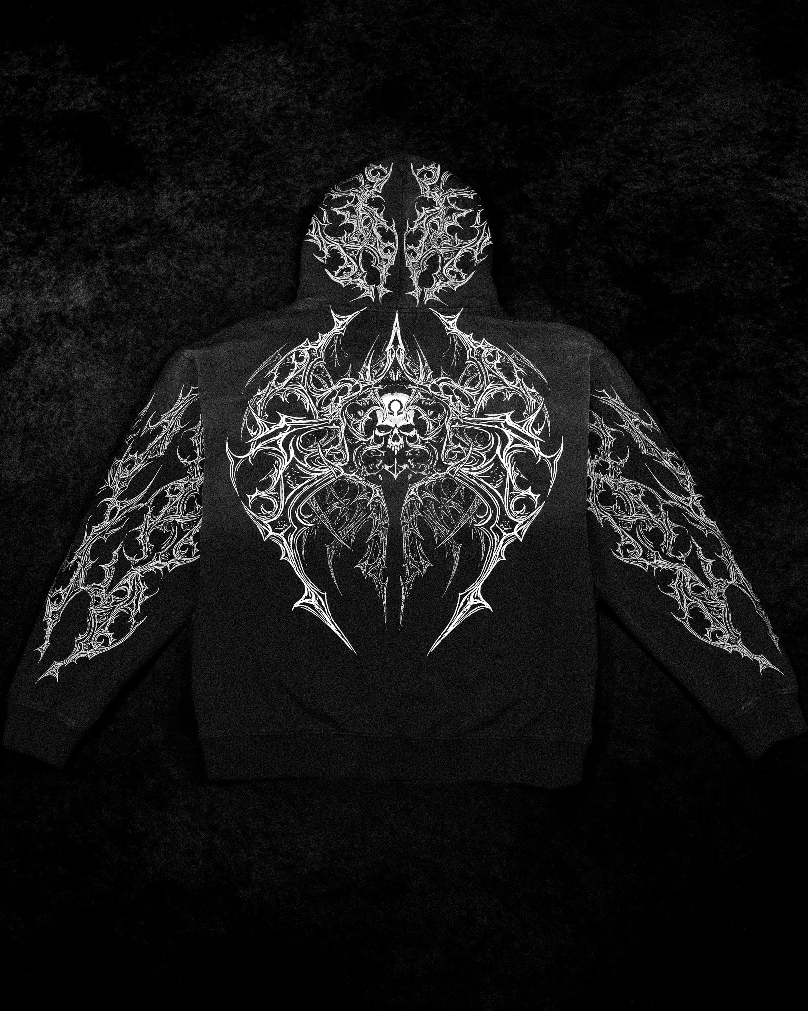Deathwing Oversized Zip-up Hoodie [SMOKE]