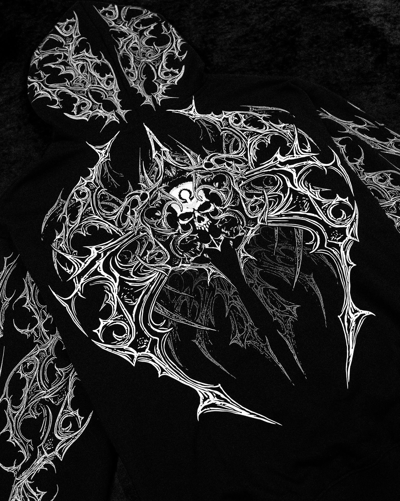 Deathwing Oversized Zip-up Hoodie [VOID BLACK]
