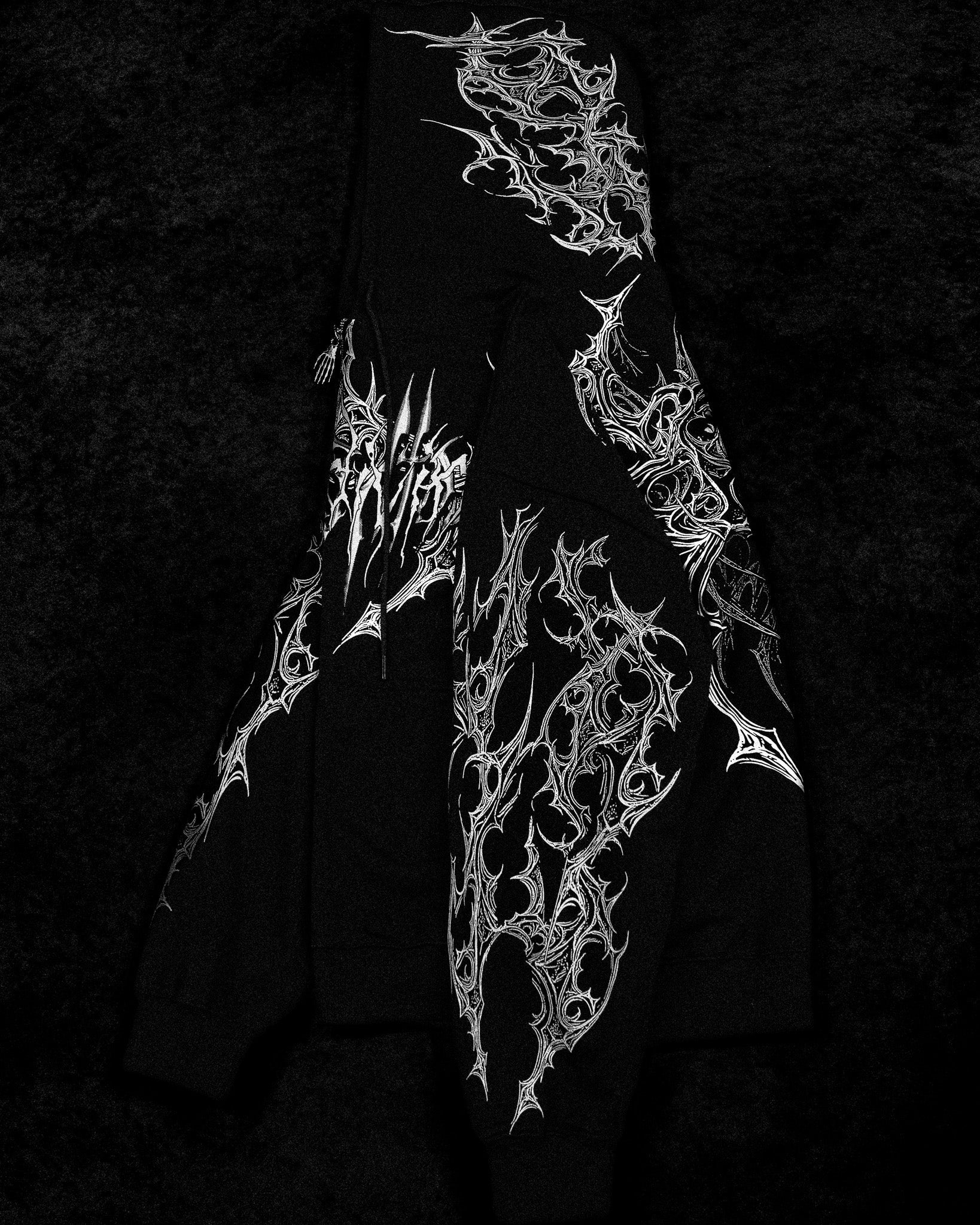 Deathwing Oversized Zip-up Hoodie [VOID BLACK]