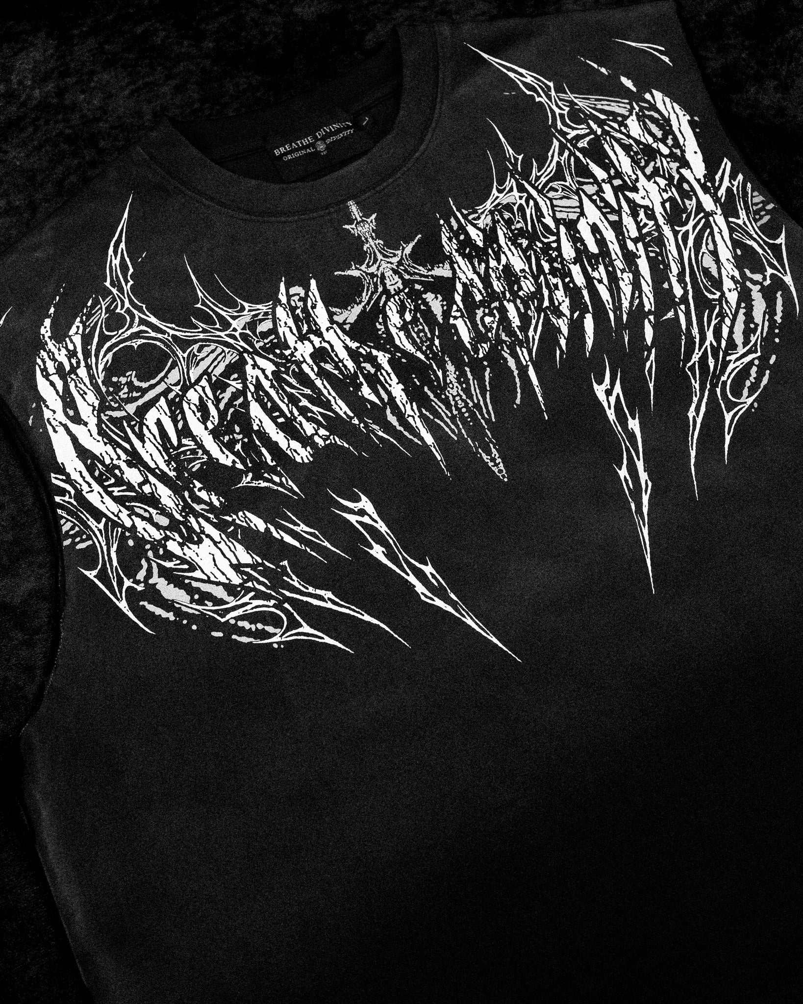 Death Eater Oversized Cutoff tee [SMOKE]