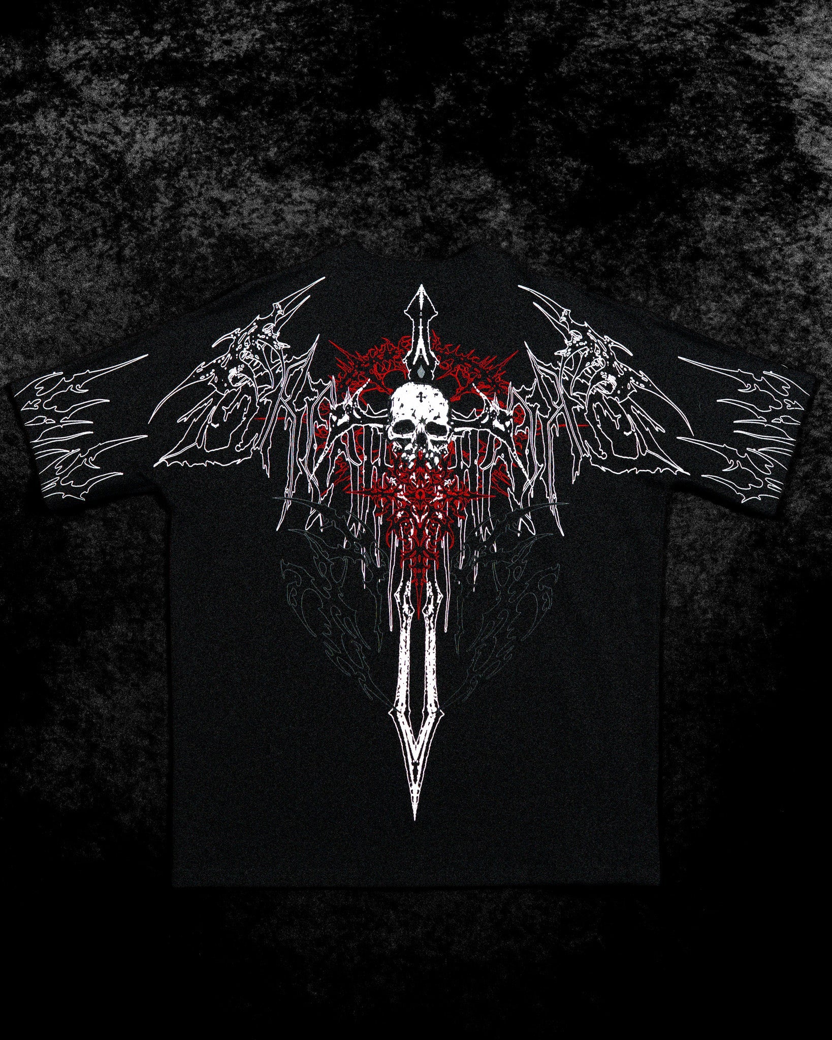 Bone Splitter Oversized T-shirt [HEAVENLY RED]