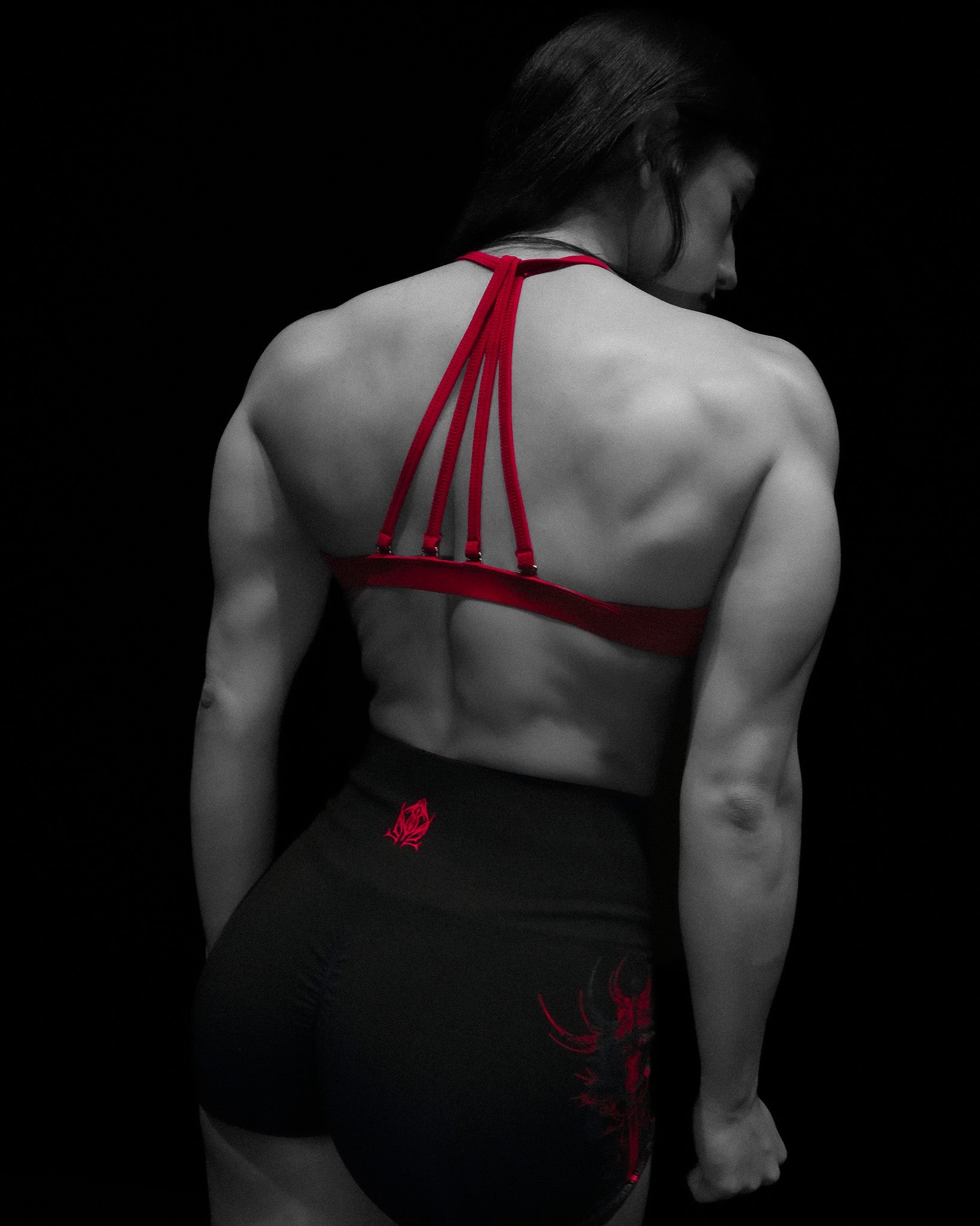 Women's Void Tech™ Cursemark Halter Sports Bra [CRIMSON]