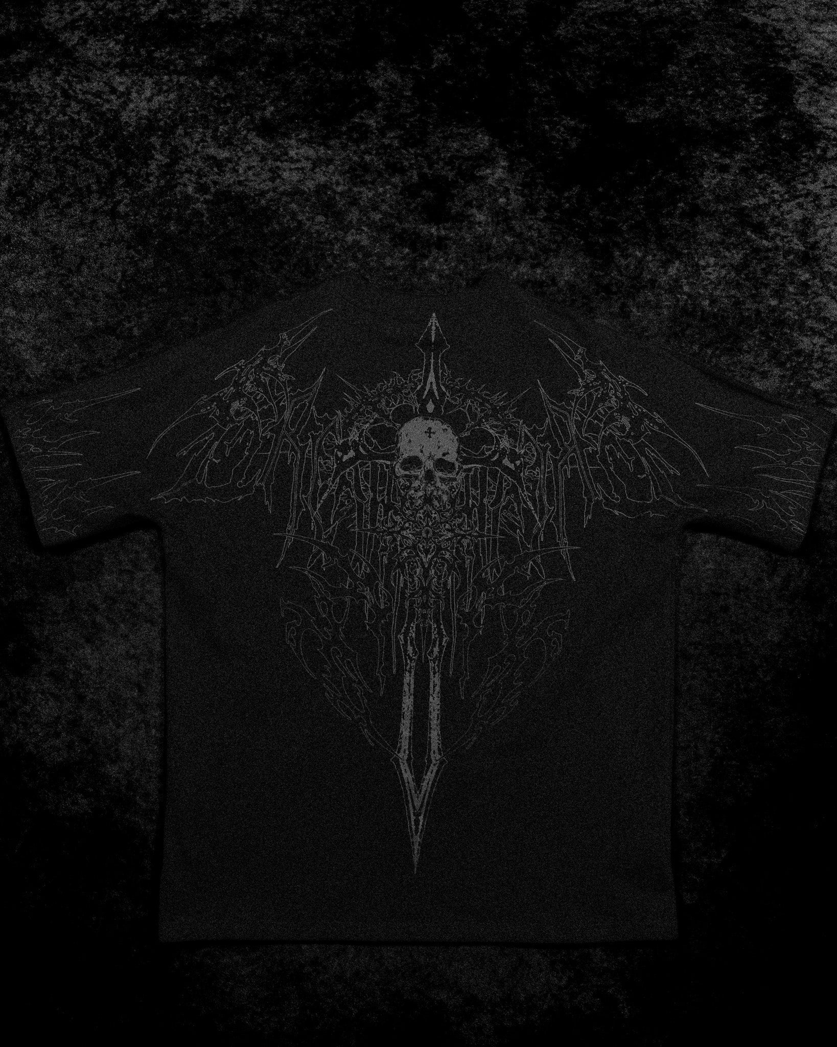 Bone Splitter Oversized T-shirt [DARKNESS]