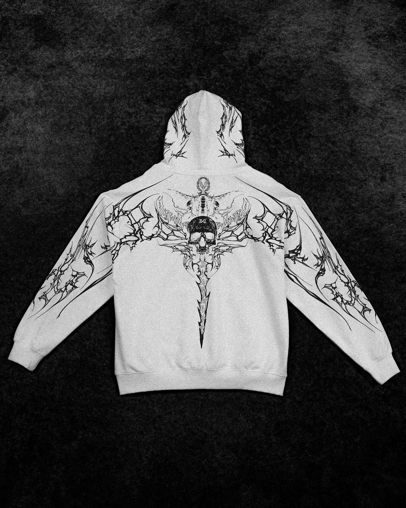Kingslayer Oversized Zip-up hoodie [DIVINE WHITE]