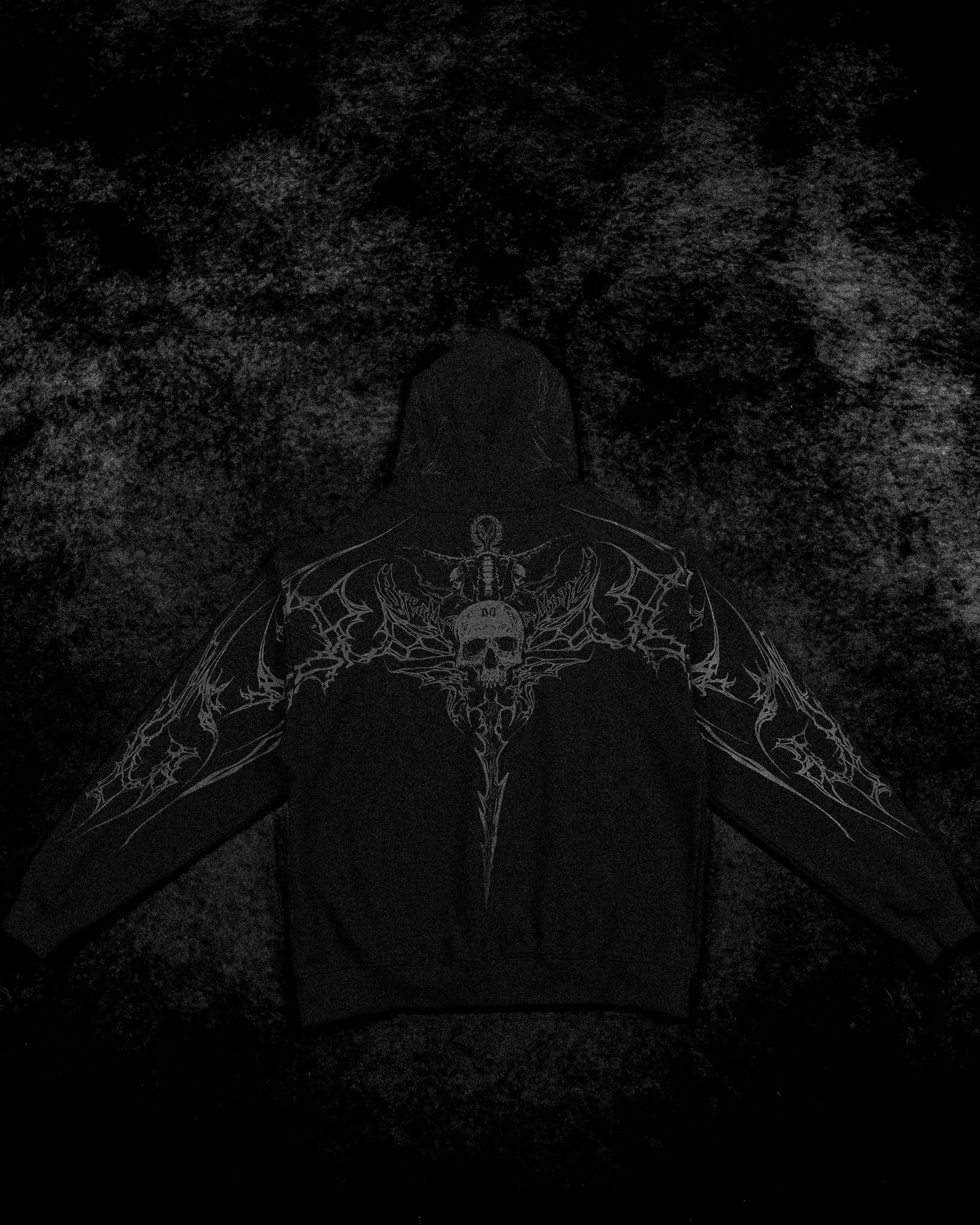Kingslayer Oversized Zip-up hoodie [DARKNESS]