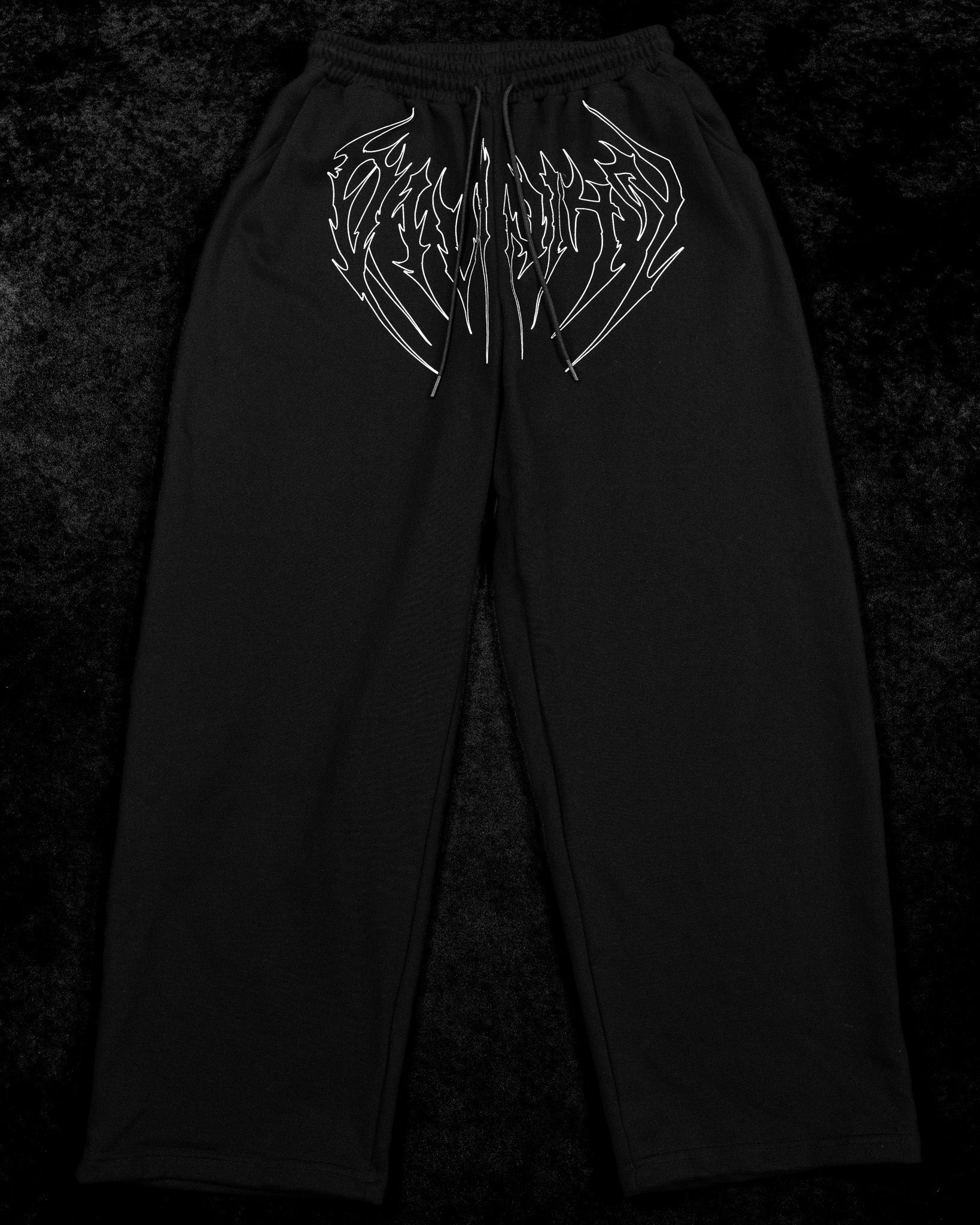 Nightstalker Banana Shape Uncuffed luxury sweatpants [VOID BLACK]