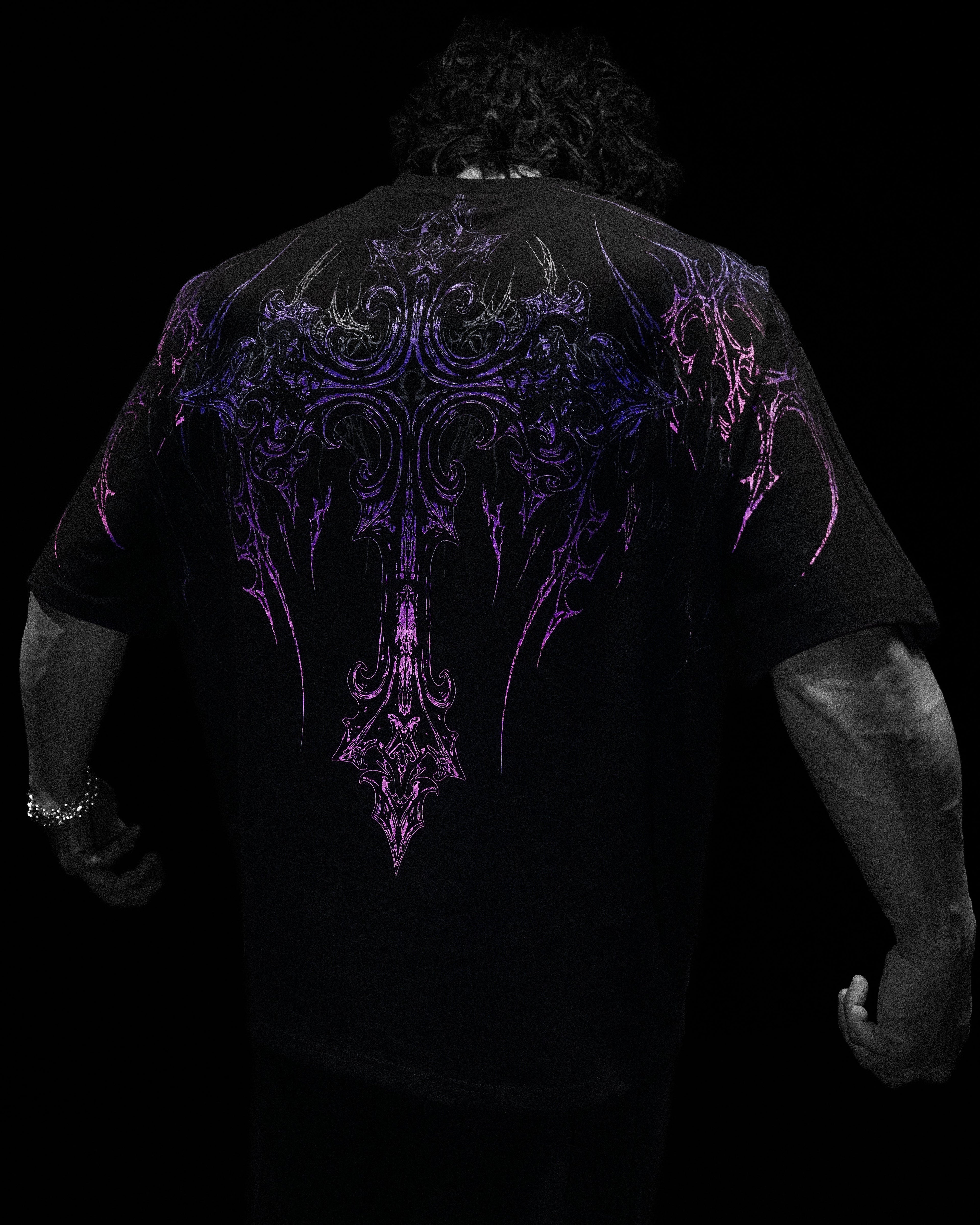 Dark Cathedral Oversized T-shirt [HOLLOW PURPLE]