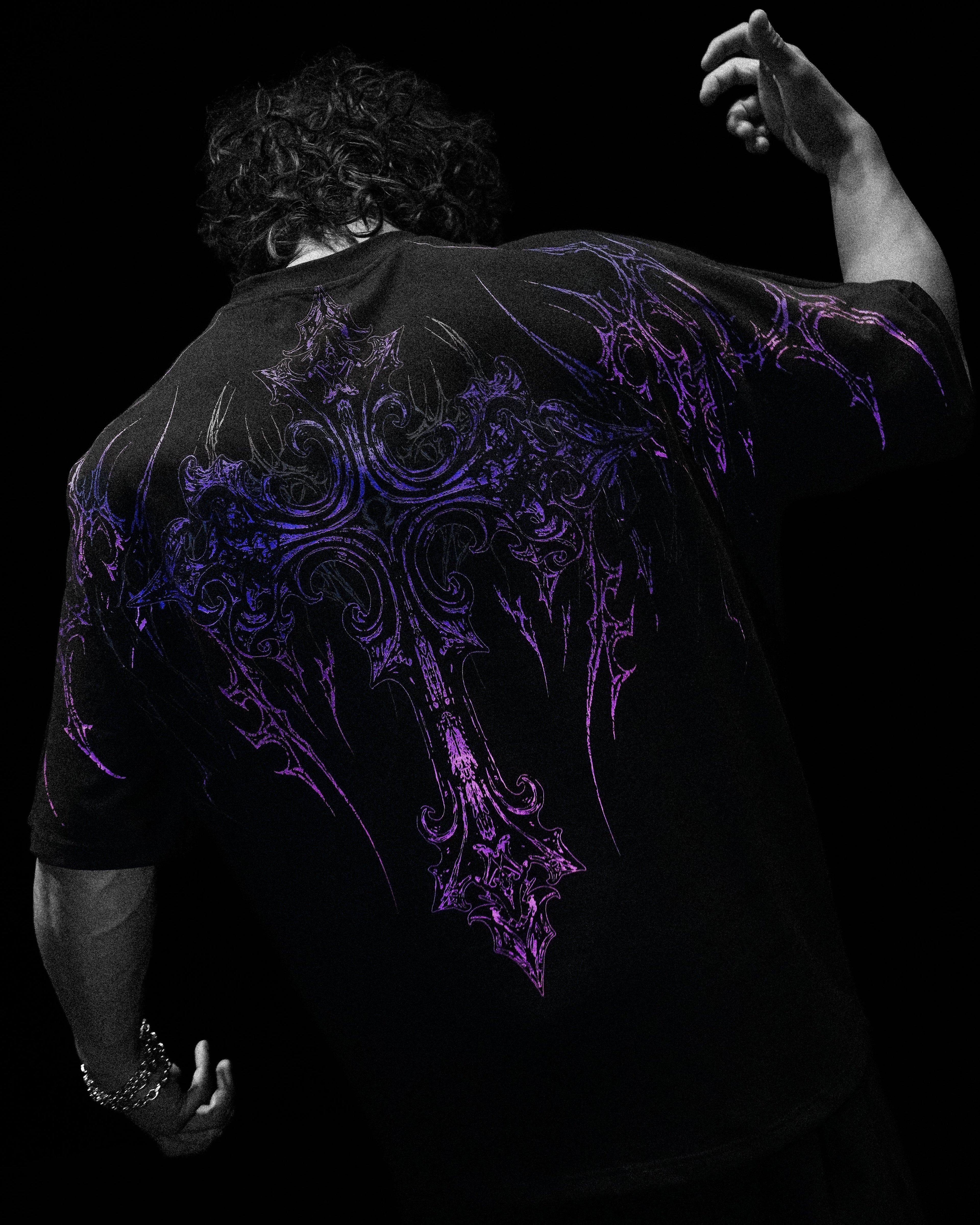 Dark Cathedral Oversized T-shirt [HOLLOW PURPLE]