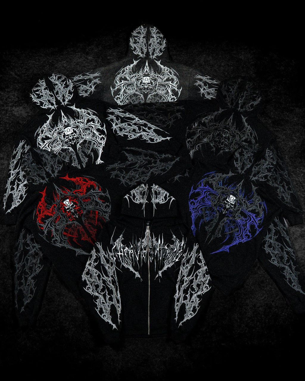 Deathwing Oversized Zip-up Hoodie [MIDNIGHT]