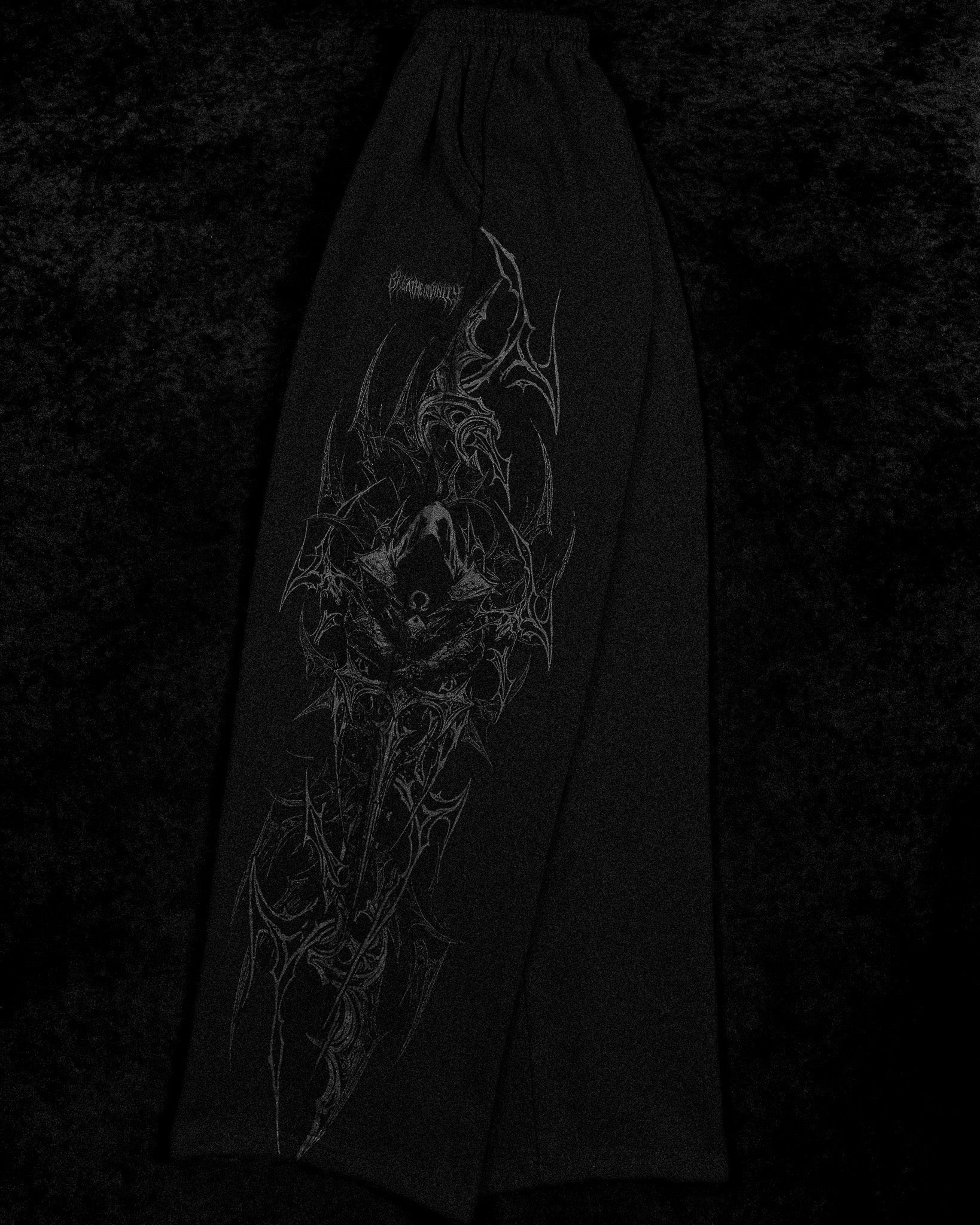 Banana Shape Deathkeeper Uncuffed sweatpants [DARKNESS]