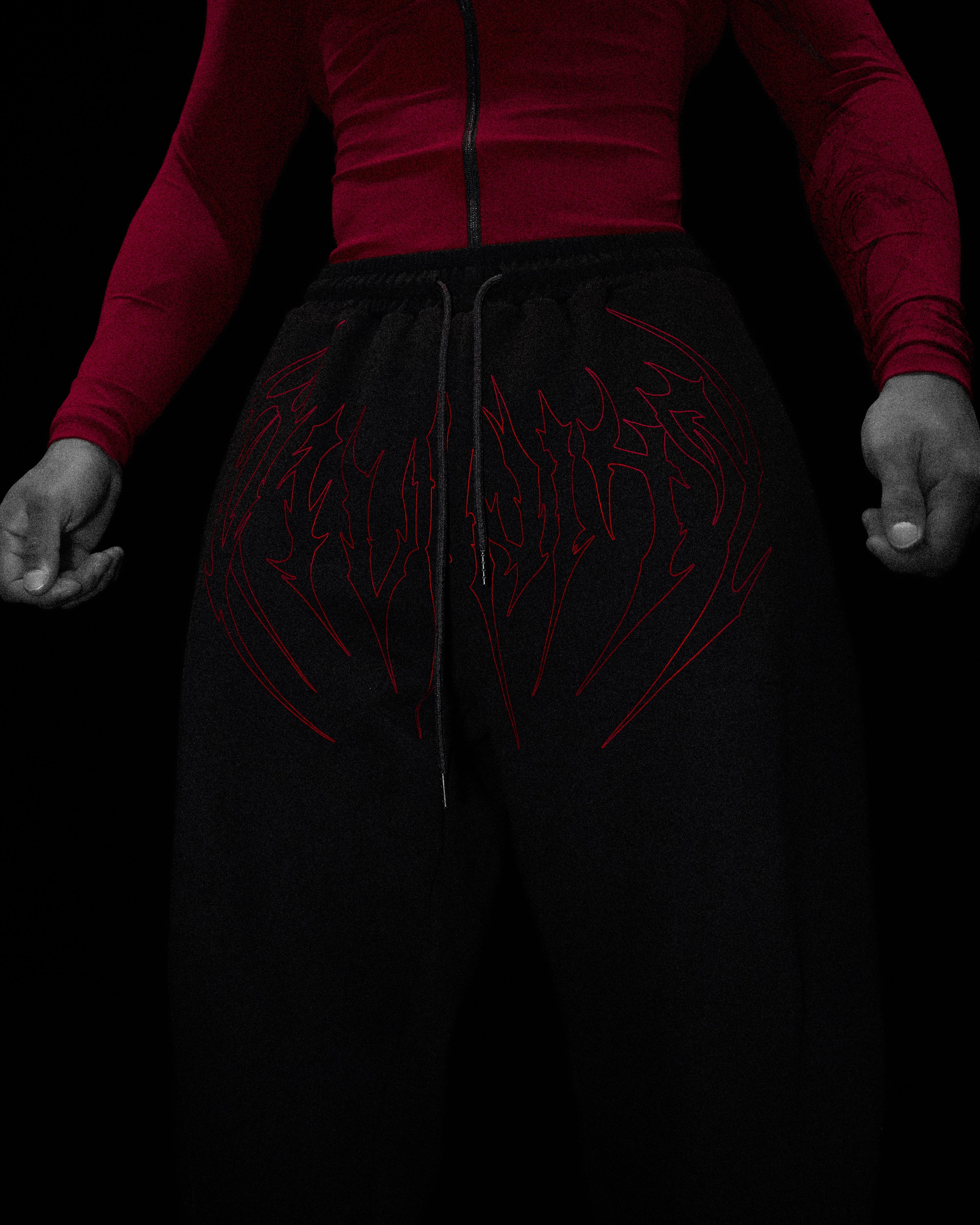 Nightstalker Banana Shape Uncuffed luxury sweatpants [NIGHTMARE]