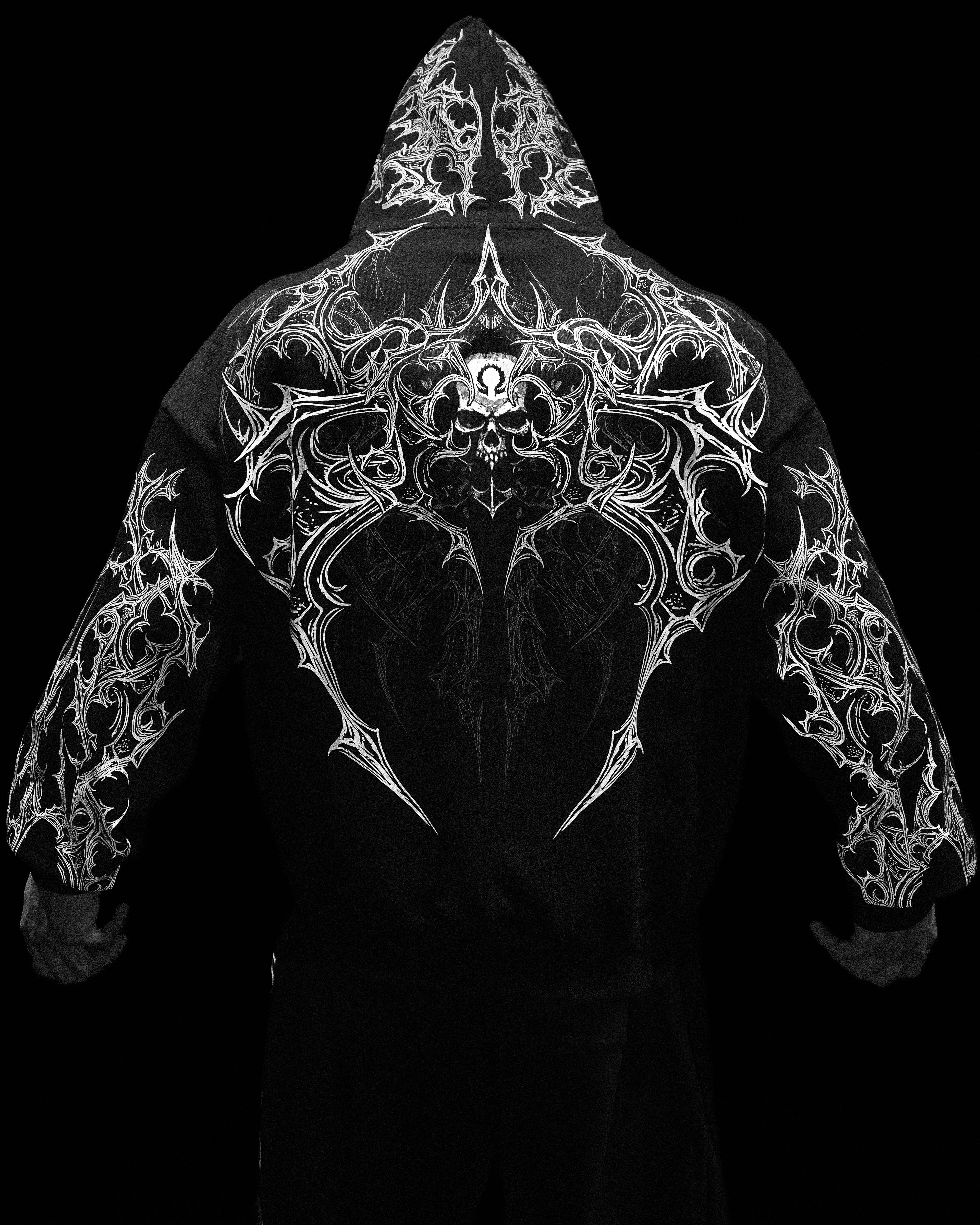 Deathwing Oversized Zip-up Hoodie [MIDNIGHT]