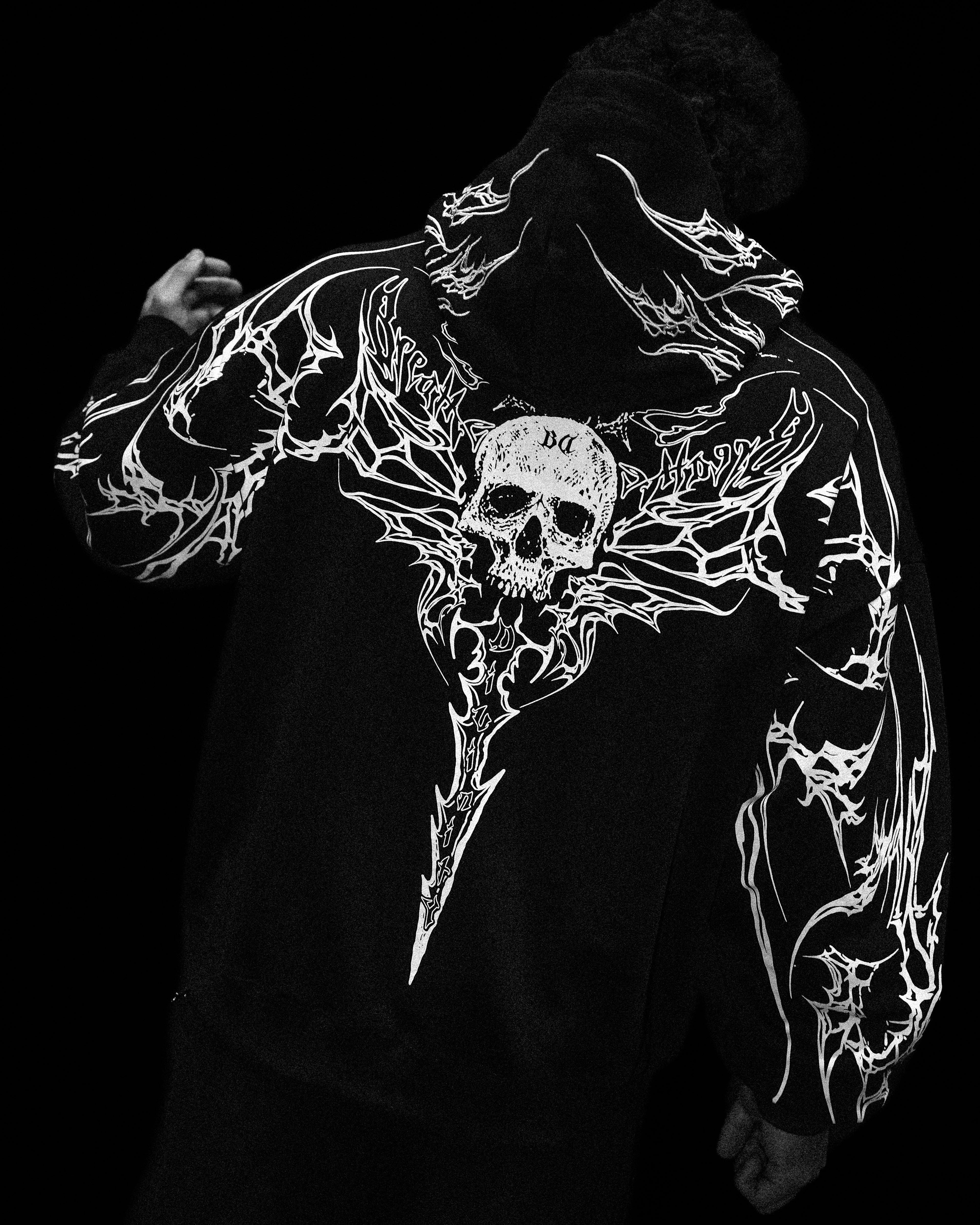 Kingslayer Oversized Zip-up hoodie [VOID BLACK]