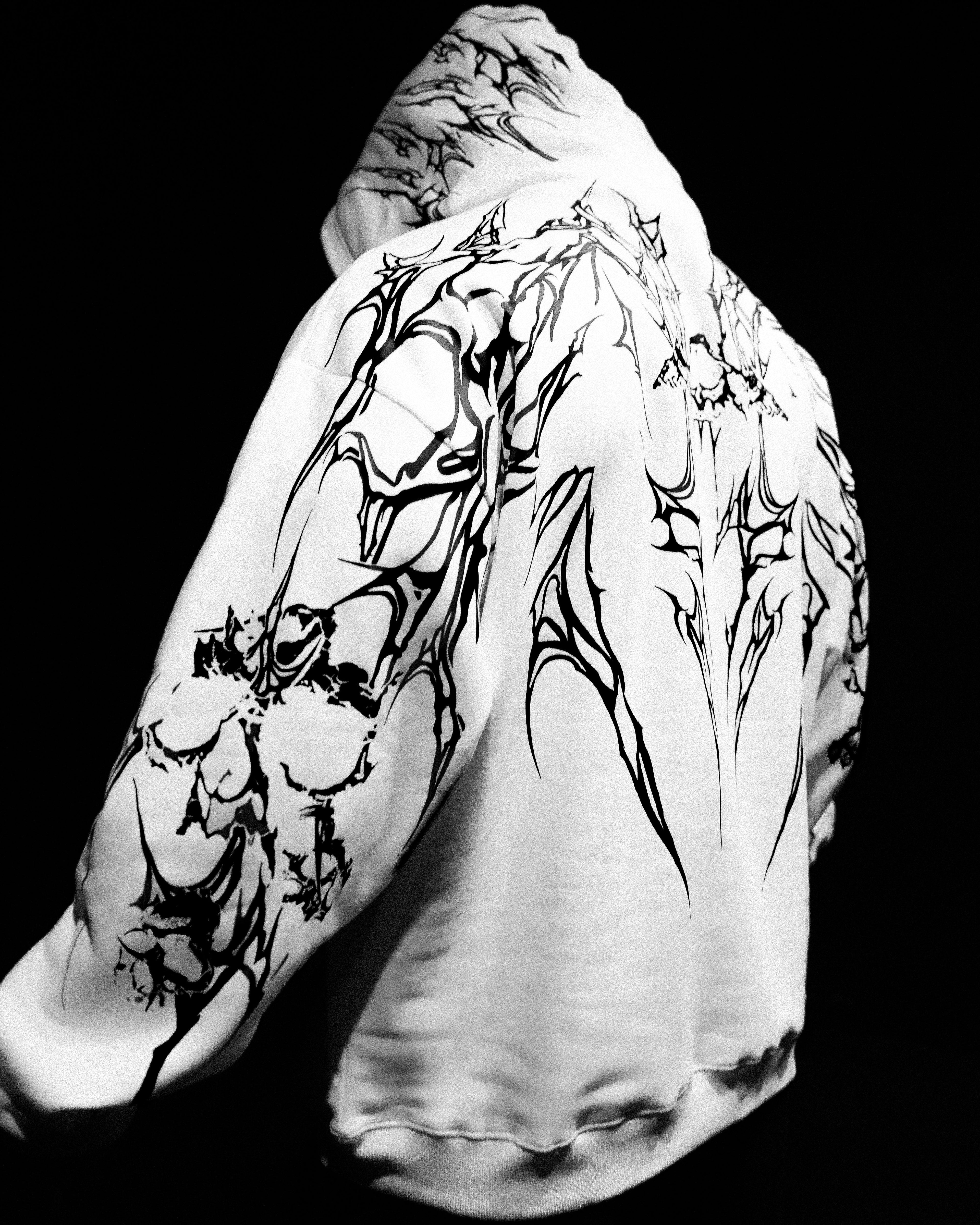 Doomslayer Oversized pullover hoodie [DIVINE WHITE]