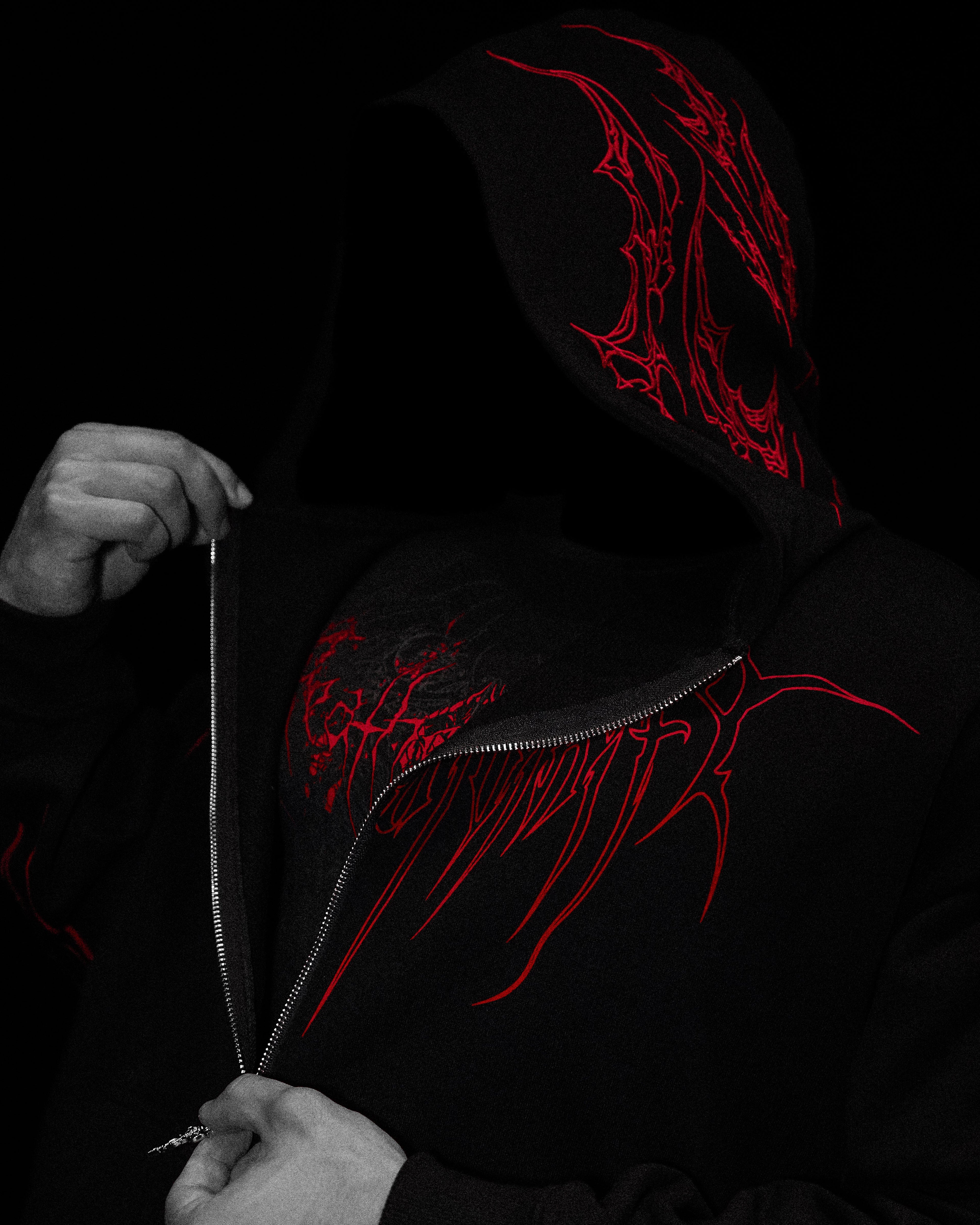 Kingslayer Oversized Zip-up hoodie [RAGE]