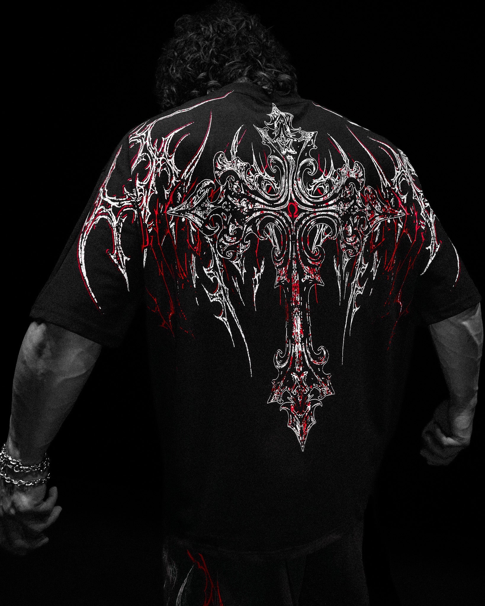 Dark Cathedral Oversized T-shirt [HEAVENLY RED]