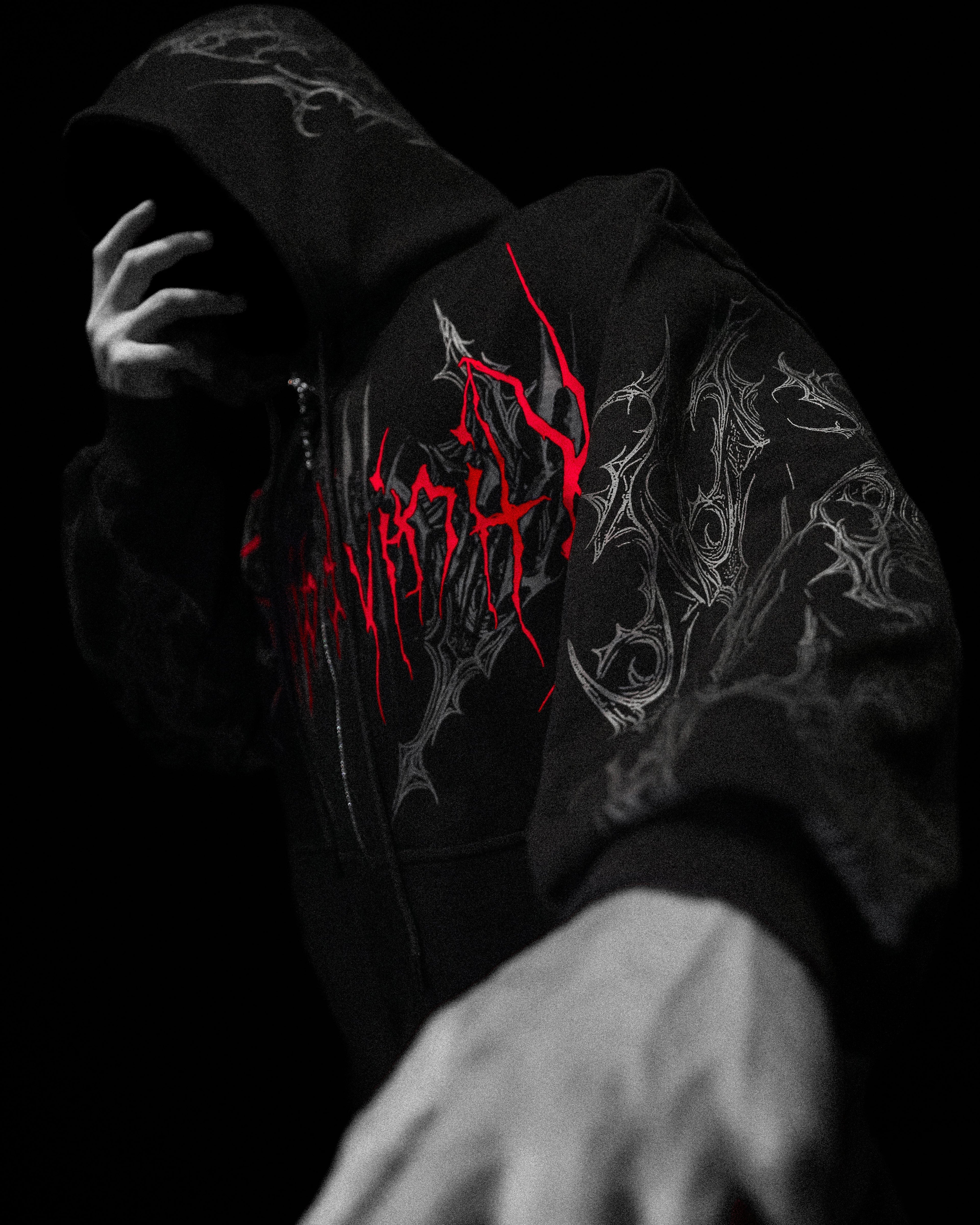 Deathwing Oversized Zip-up Hoodie [NIGHTMARE]