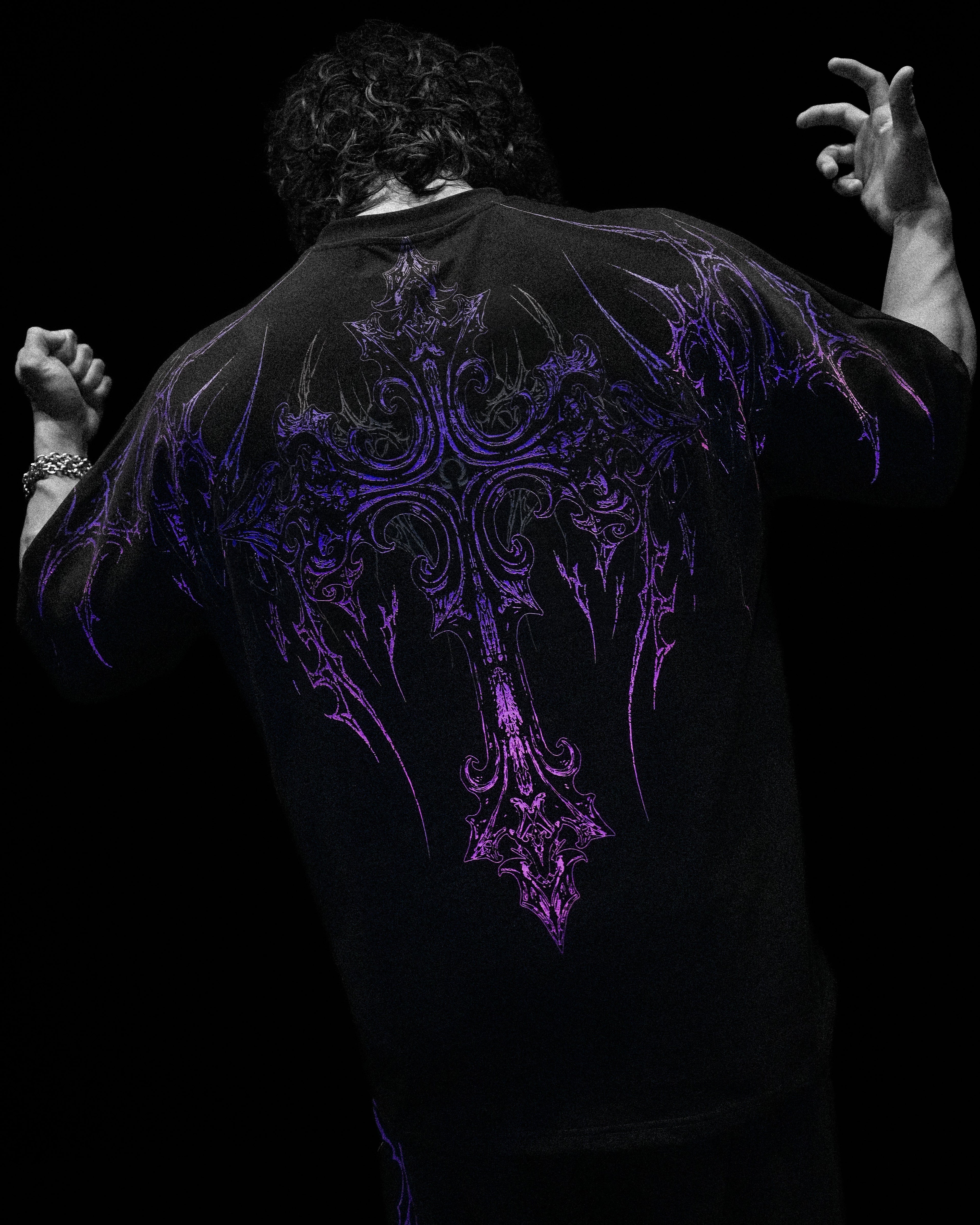 Dark Cathedral Oversized T-shirt [HOLLOW PURPLE]