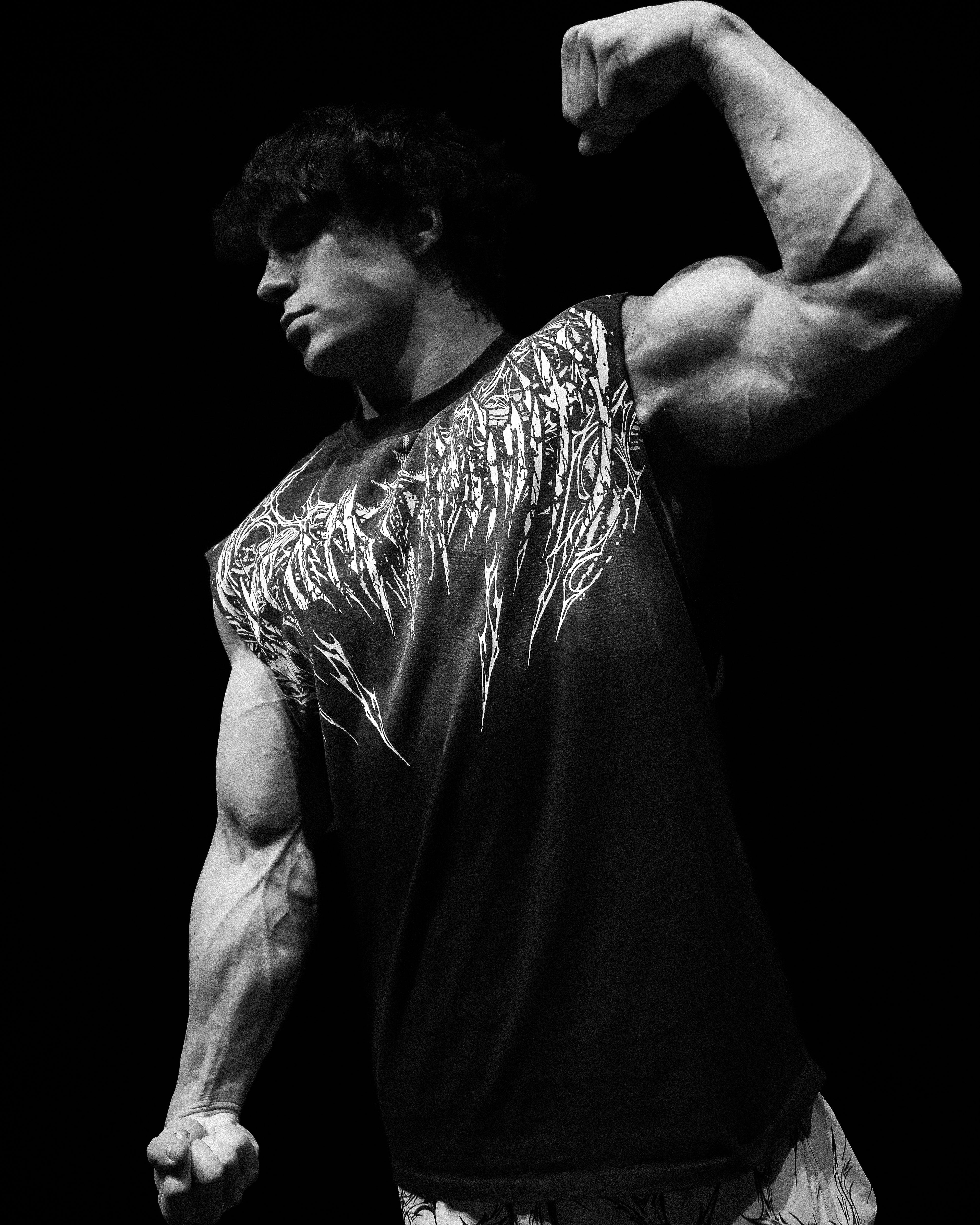 Death Eater Oversized Cutoff tee [SMOKE]