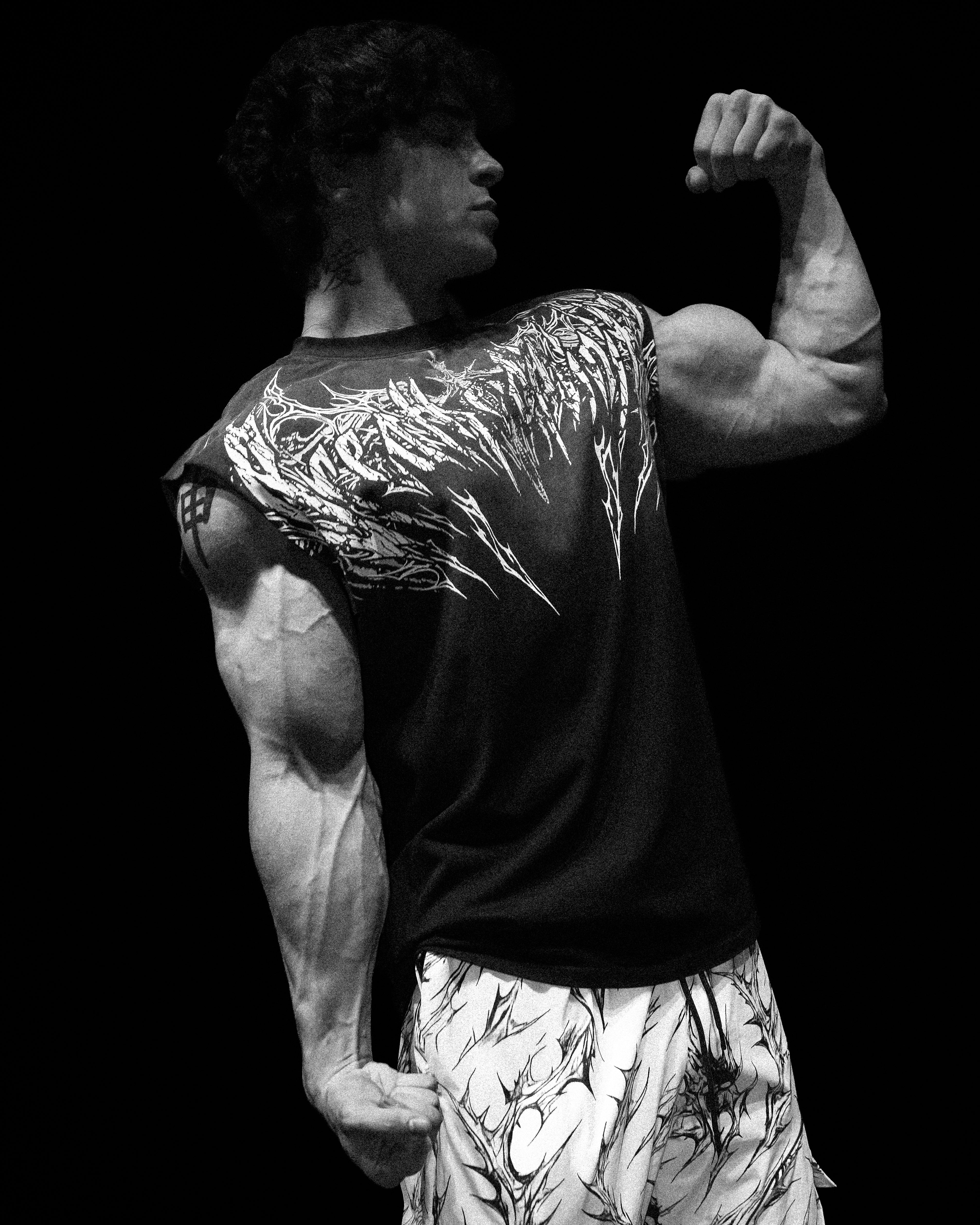 Death Eater Oversized Cutoff tee [SMOKE]