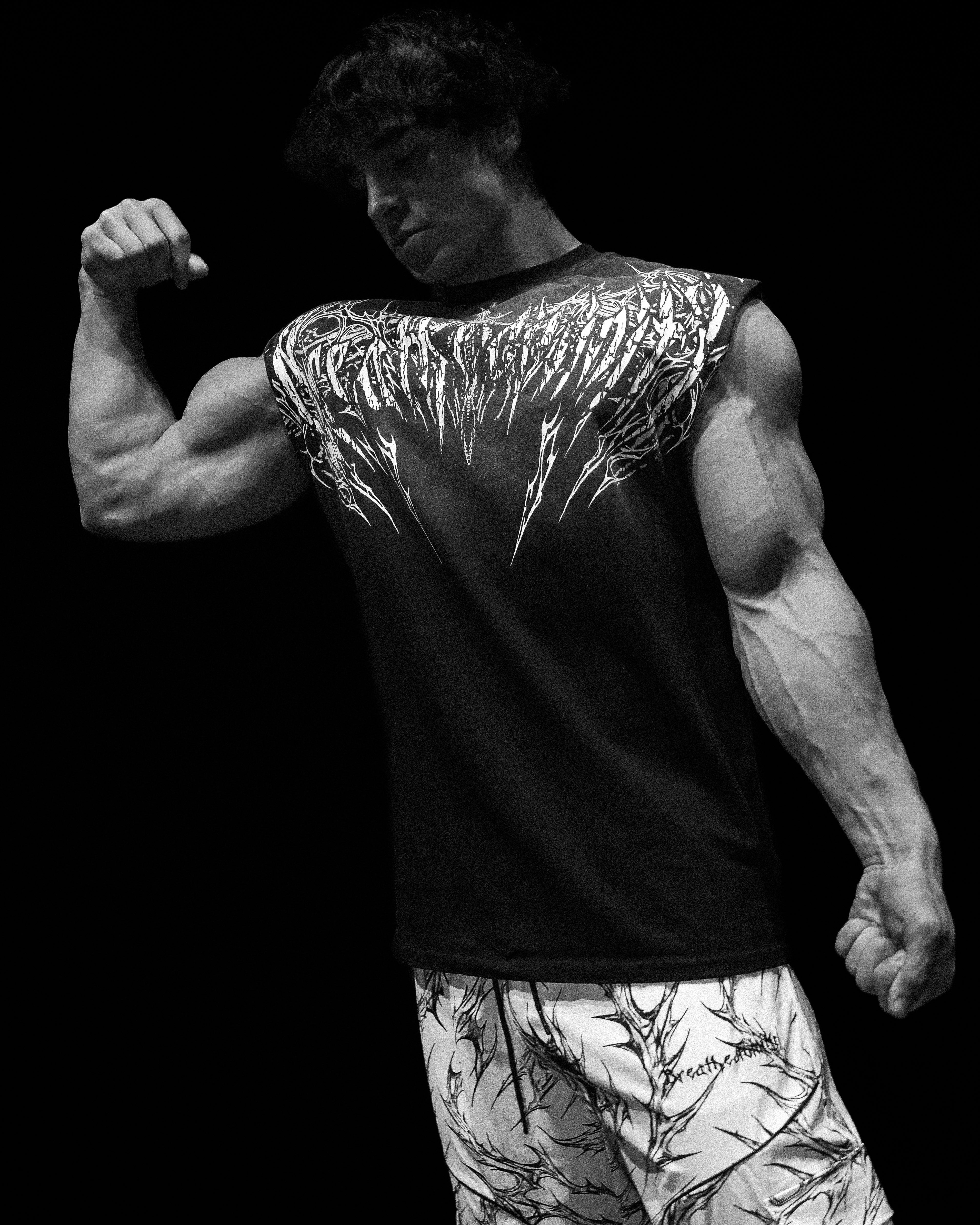 Death Eater Oversized Cutoff tee [SMOKE]