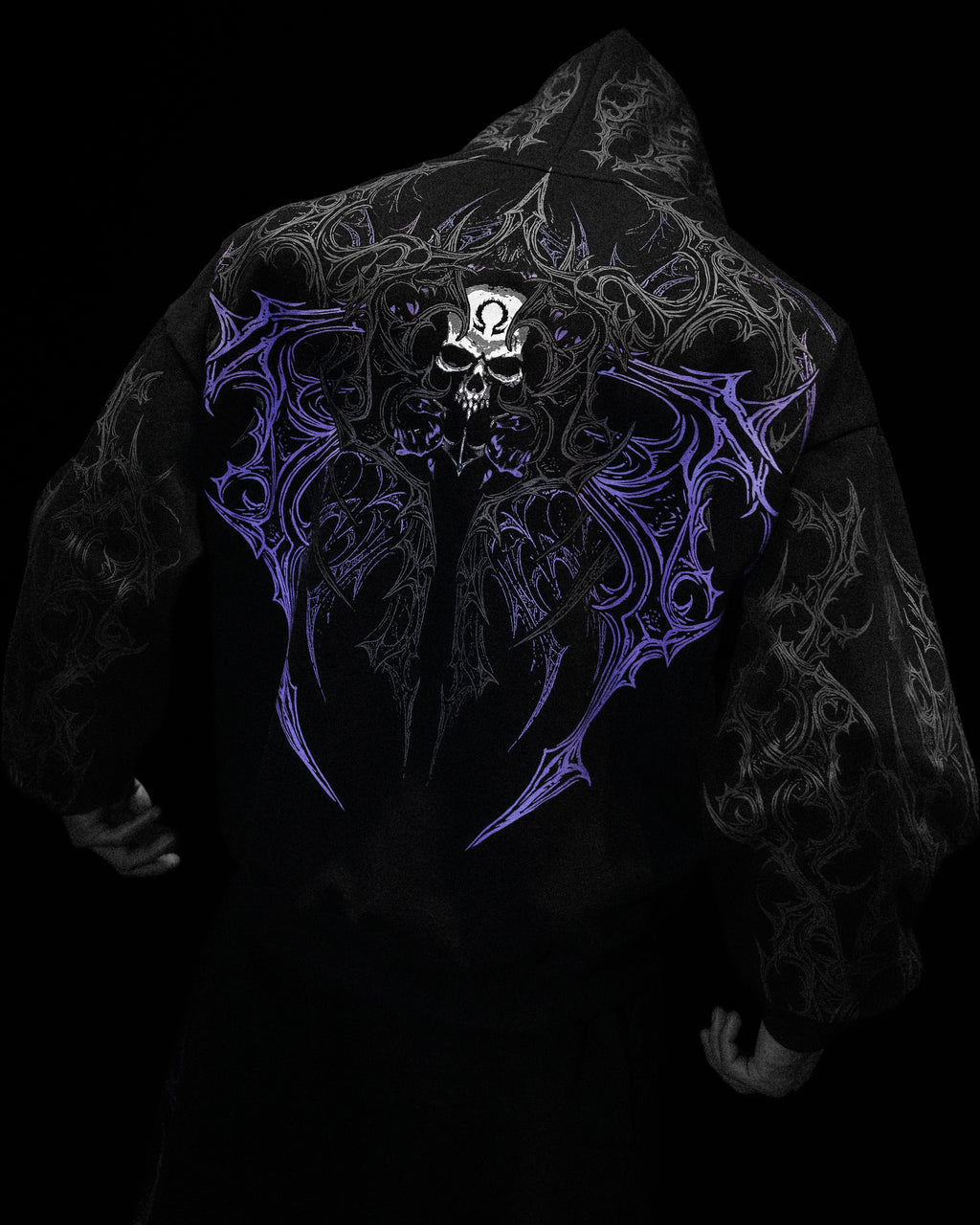 Deathwing Oversized Zip-up Hoodie [DUSK]