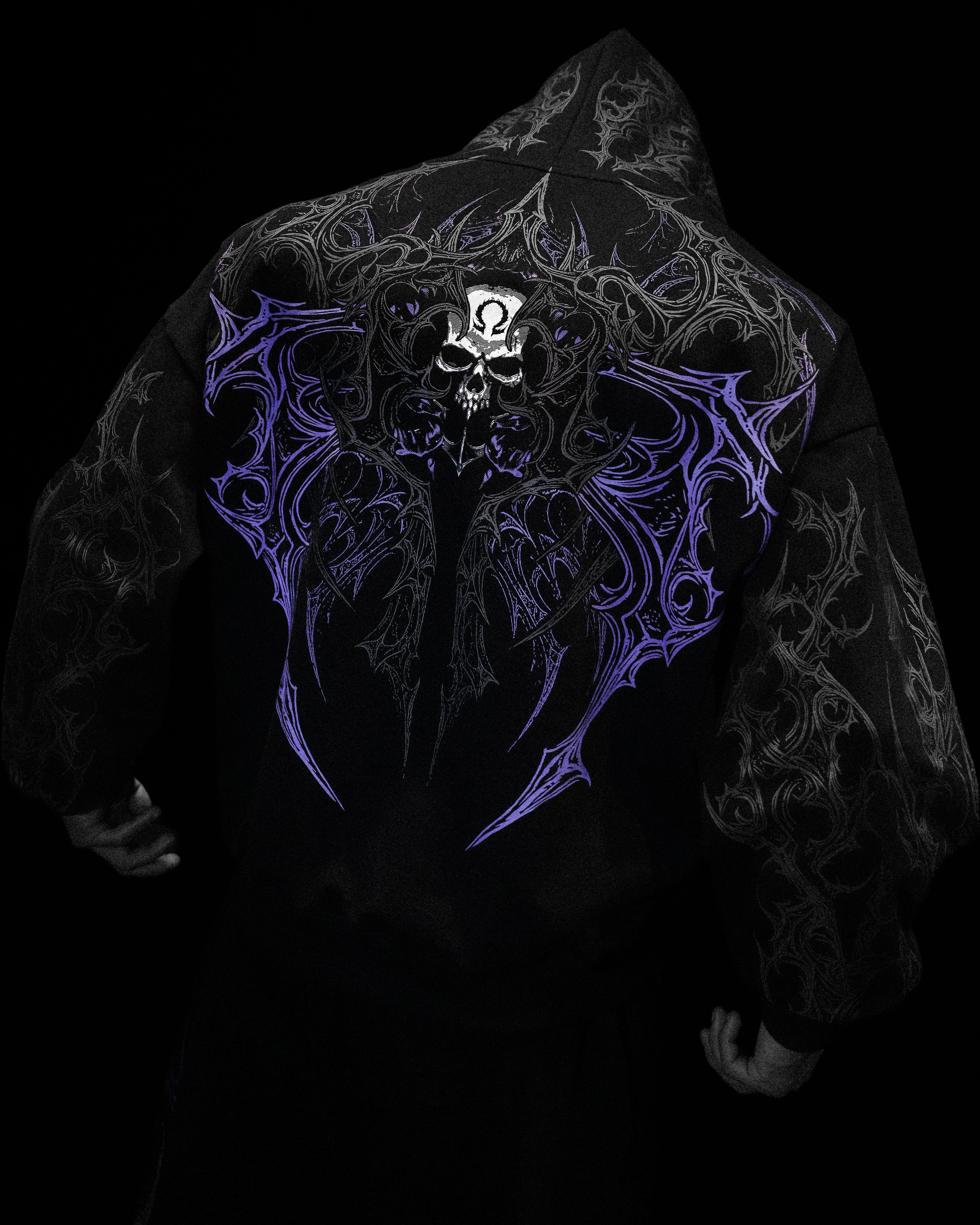 Deathwing Oversized Zip-up Hoodie [DUSK]
