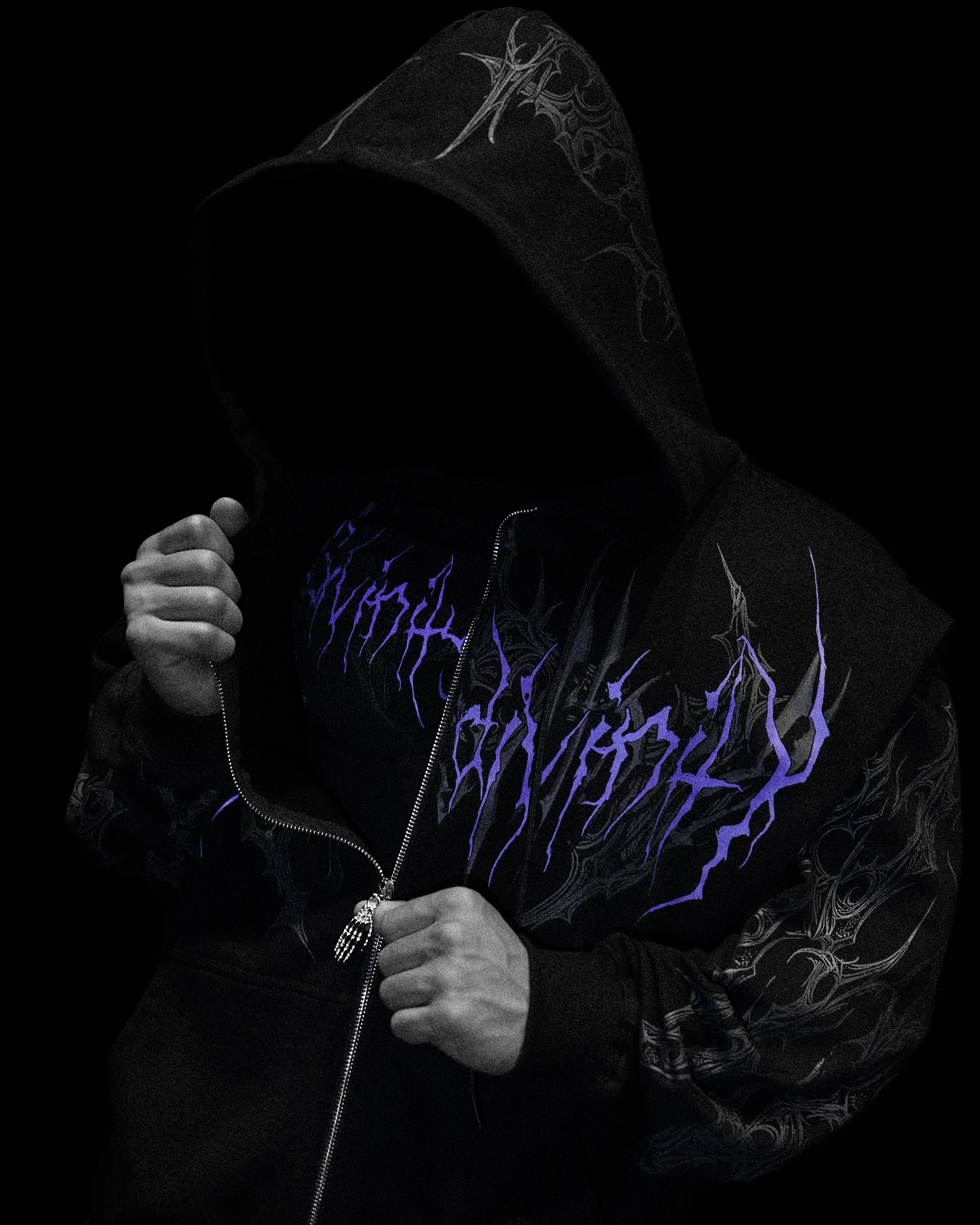 Deathwing Oversized Zip-up Hoodie [DUSK]