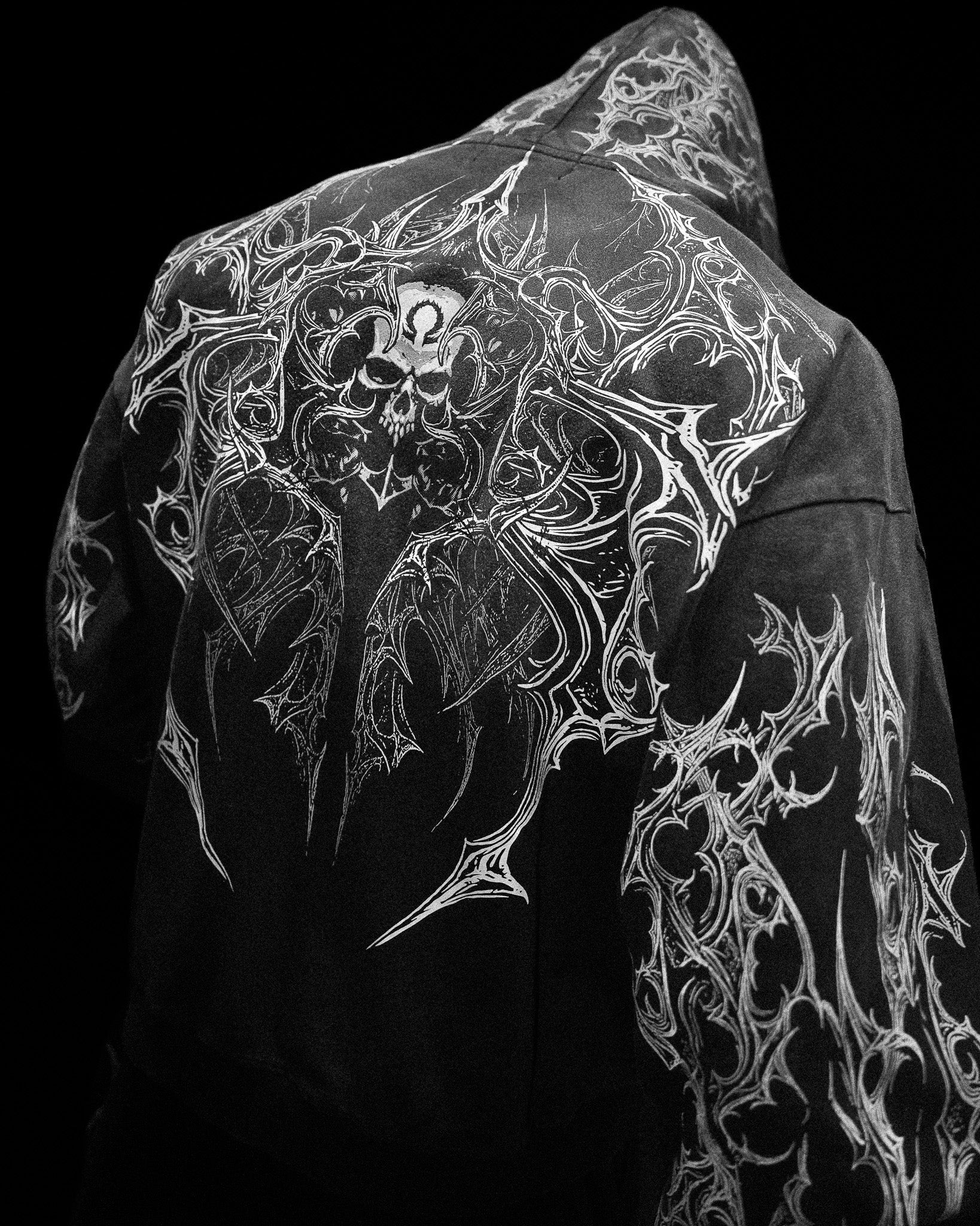 Deathwing Oversized Zip-up Hoodie [SMOKE]