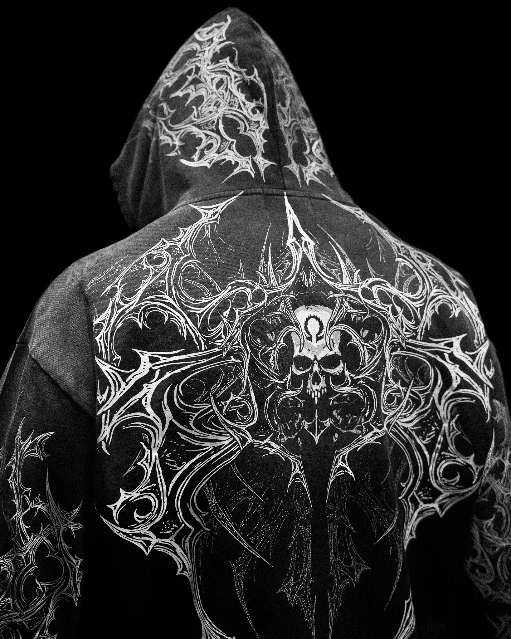 Deathwing Oversized Zip-up Hoodie [SMOKE]