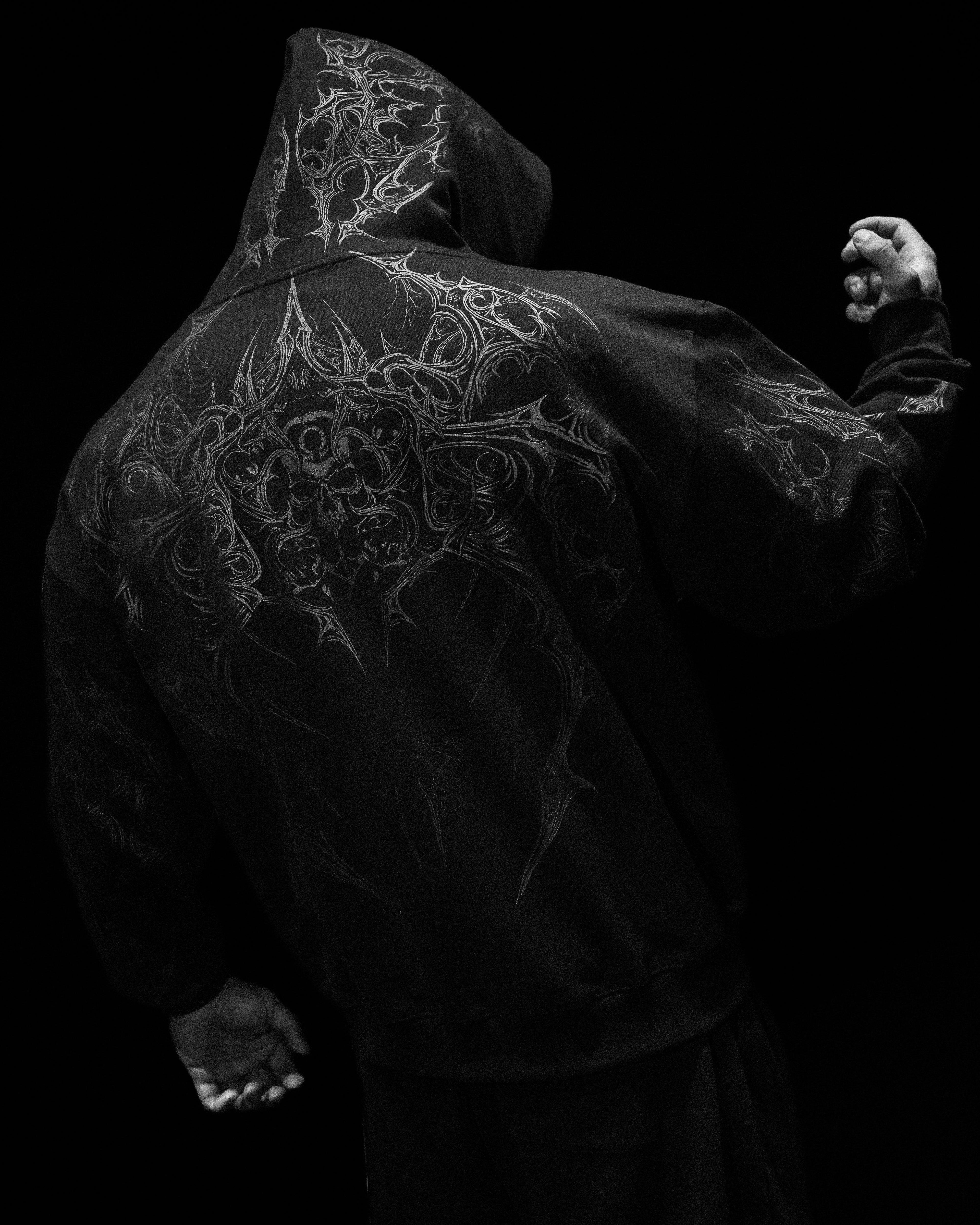 Deathwing Oversized Zip-up Hoodie [DARKNESS]