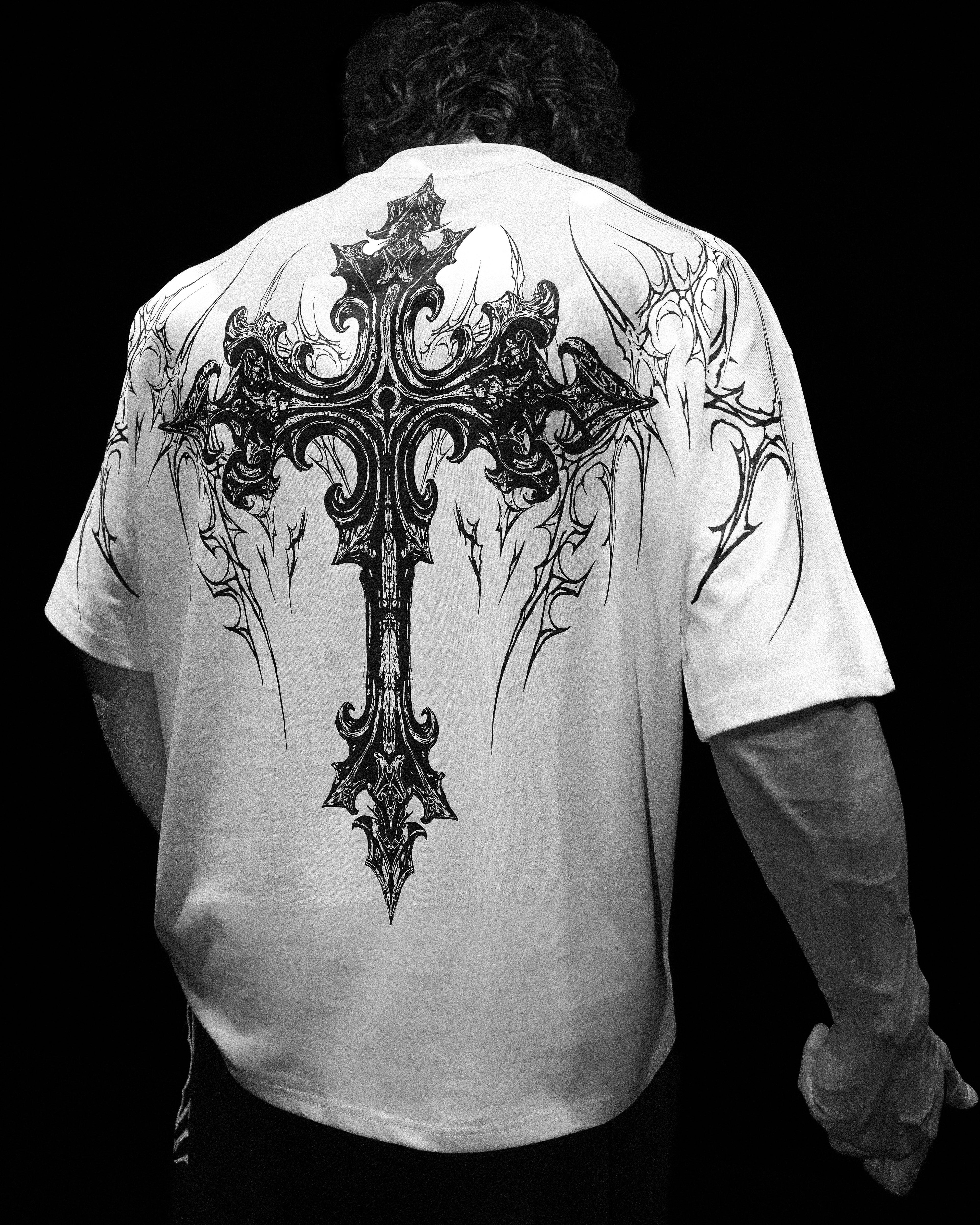 Dark Cathedral Oversized T-shirt [DIVINE WHITE]