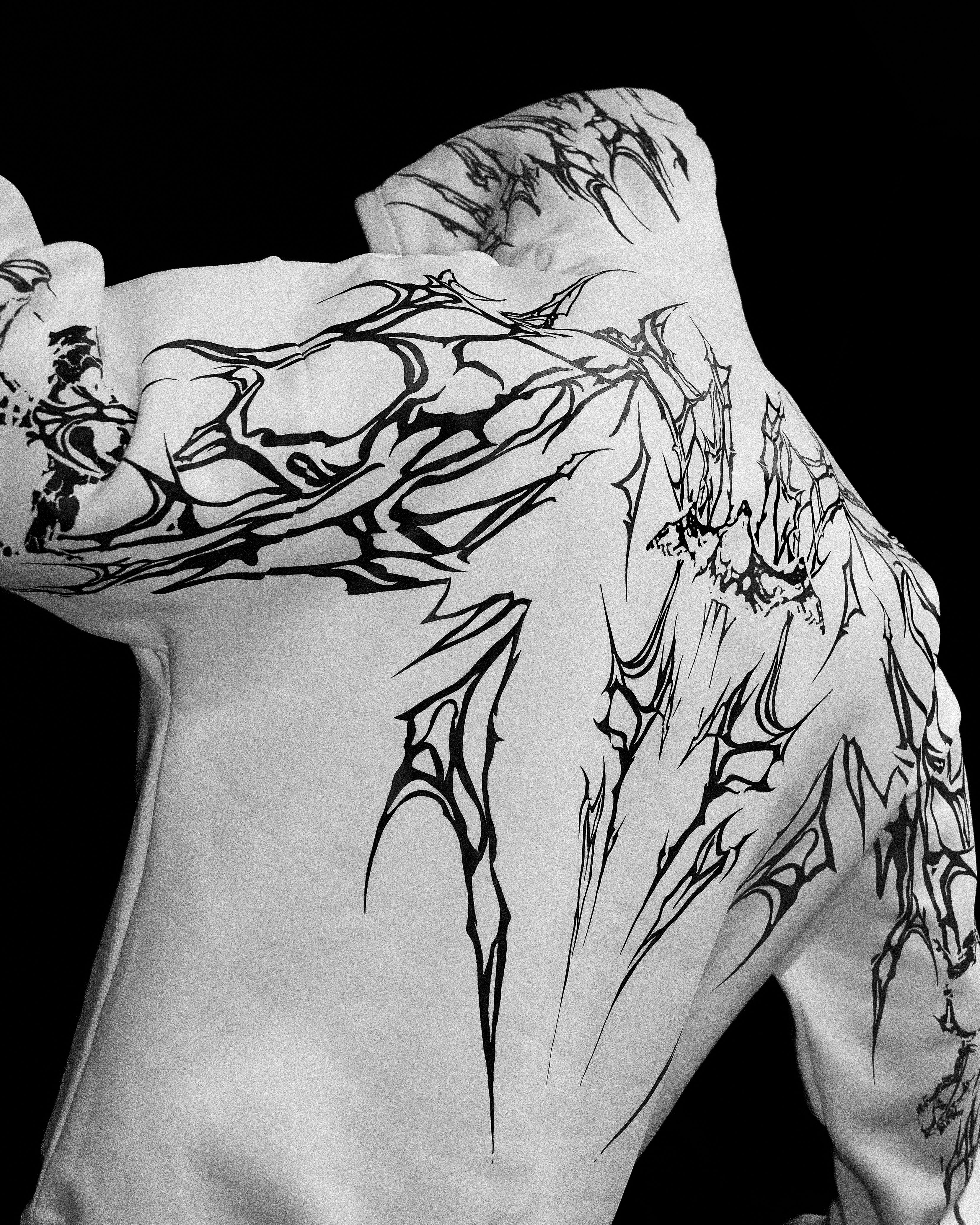 Doomslayer Oversized pullover hoodie [DIVINE WHITE]