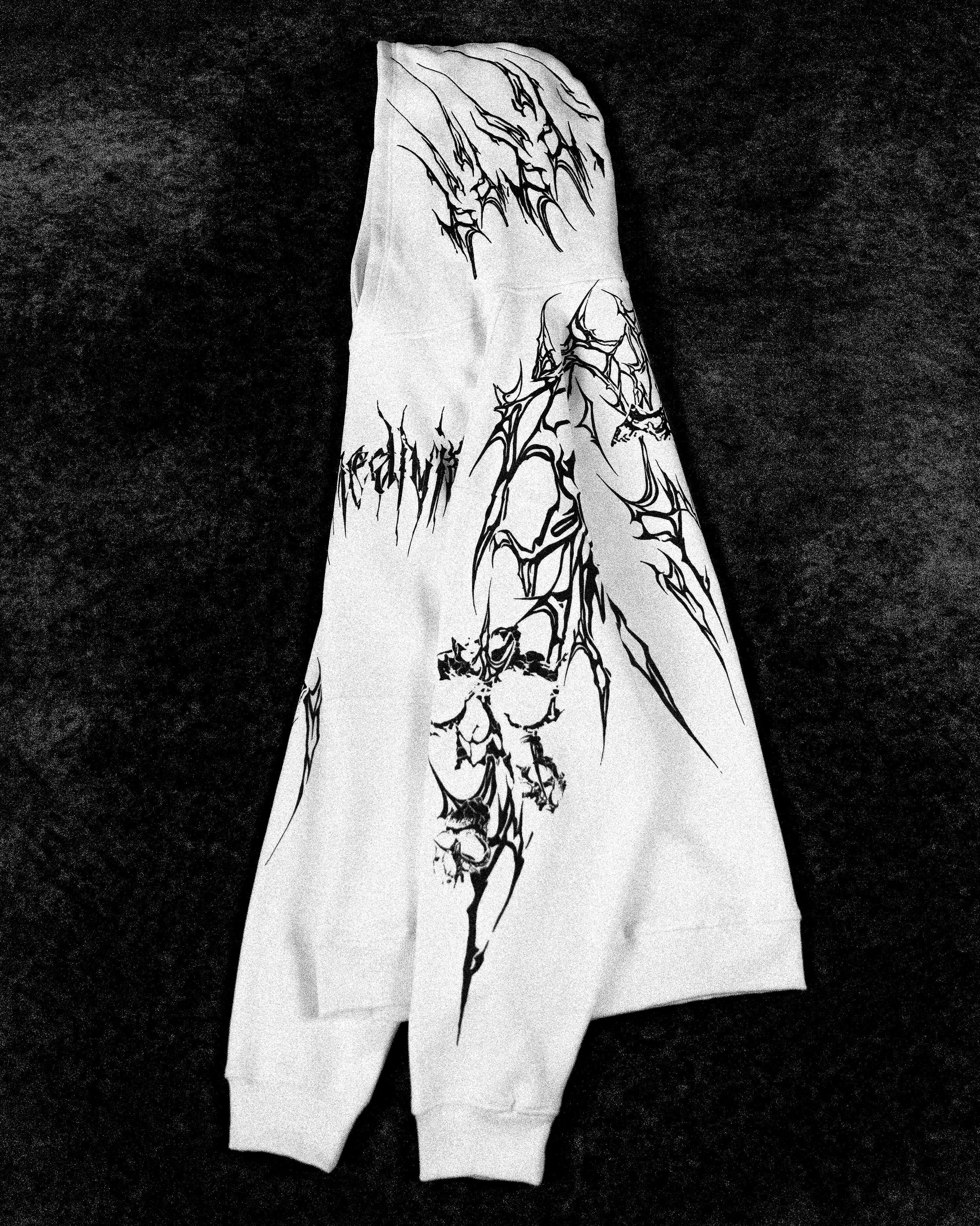 Doomslayer Oversized pullover hoodie [DIVINE WHITE]