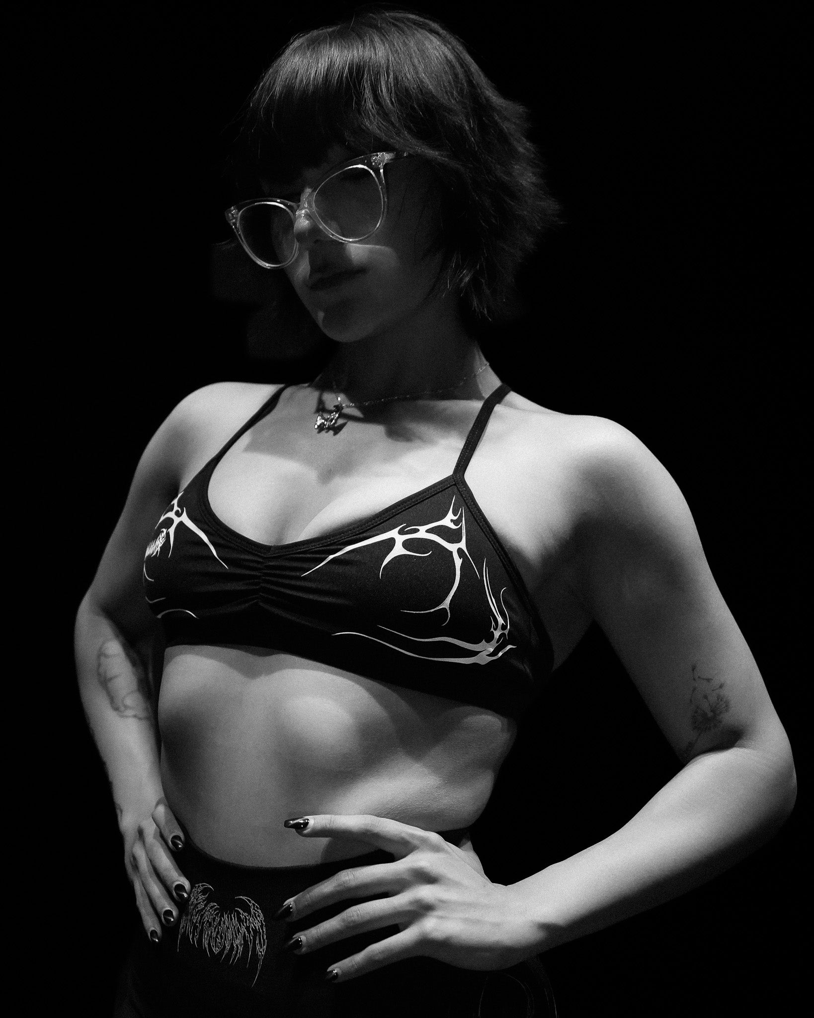 Women's Void Tech™ Cursemark Halter Sports Bra [VOID BLACK]