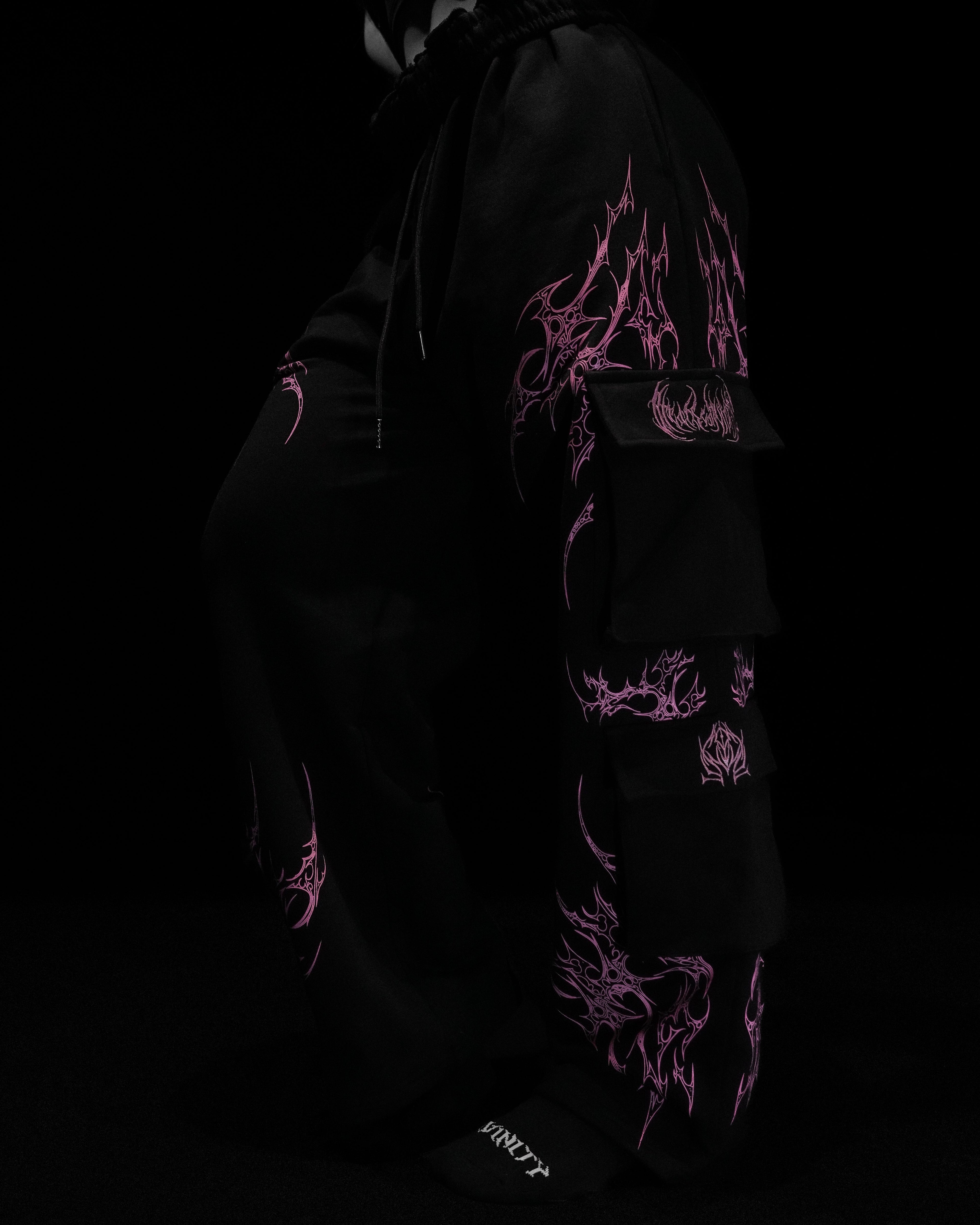 Women's Duskraven banana shaped Uncuffed Cargos [BLOSSOM PINK]