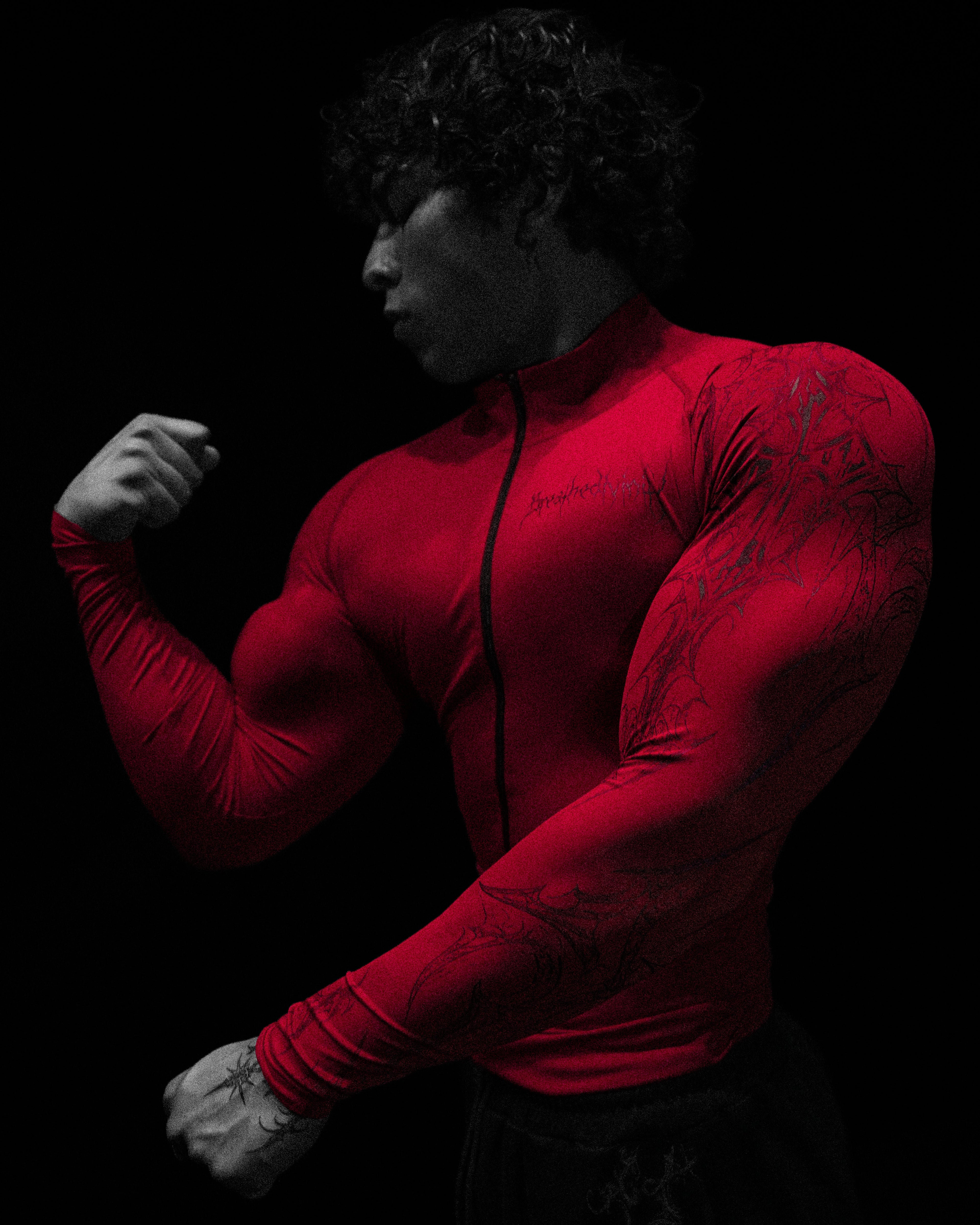 Void Tech™ Vampire Hunter Zip-up Compression [CRIMSON RED]