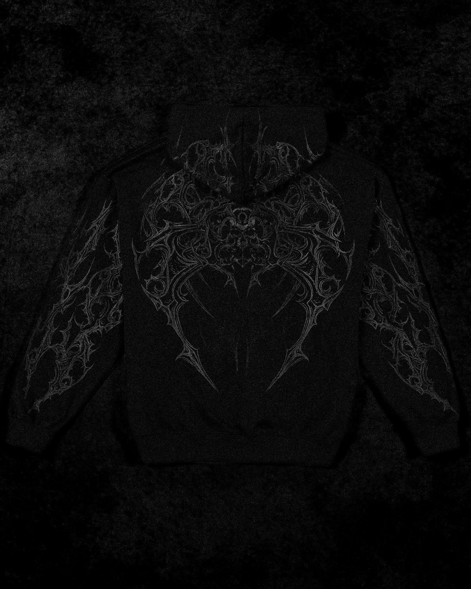 Deathwing Oversized Zip-up Hoodie [DARKNESS]