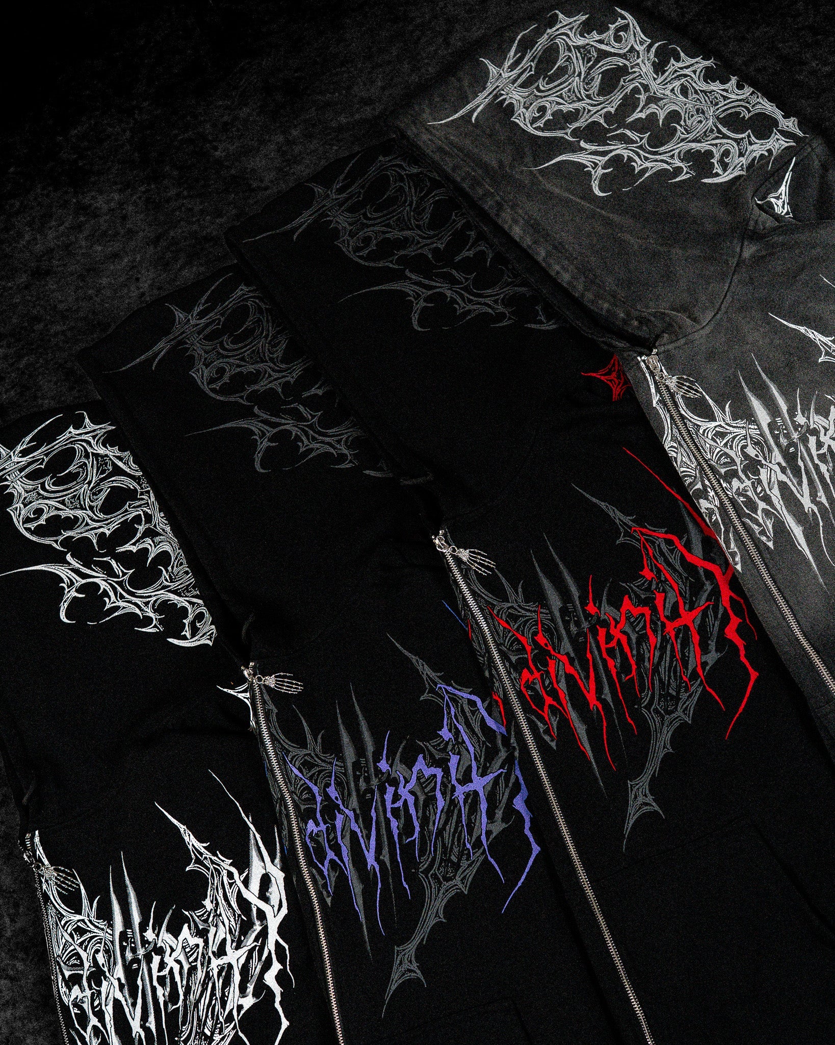 Deathwing Oversized Zip-up Hoodie [DARKNESS]